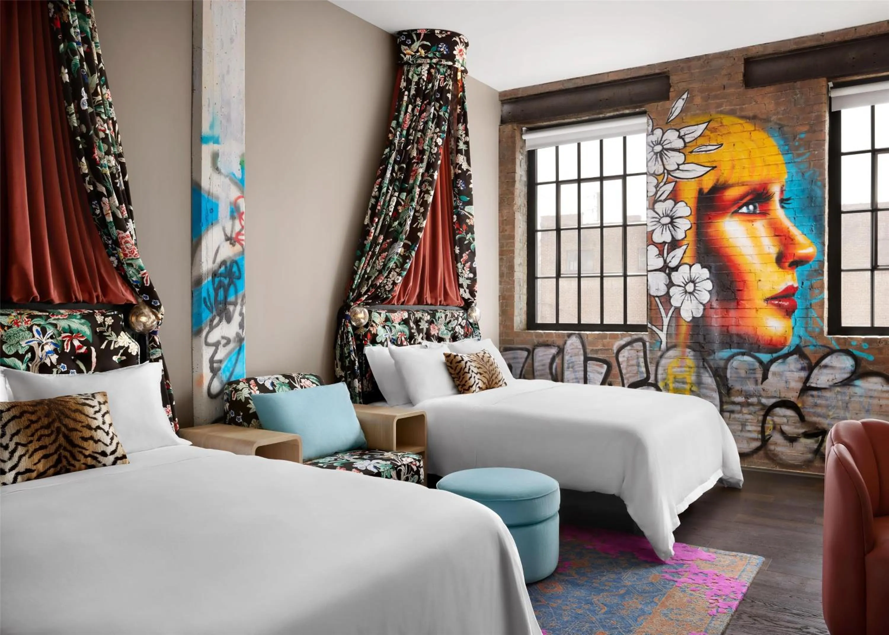 Bed in The Radical Asheville, Tapestry Collection by Hilton