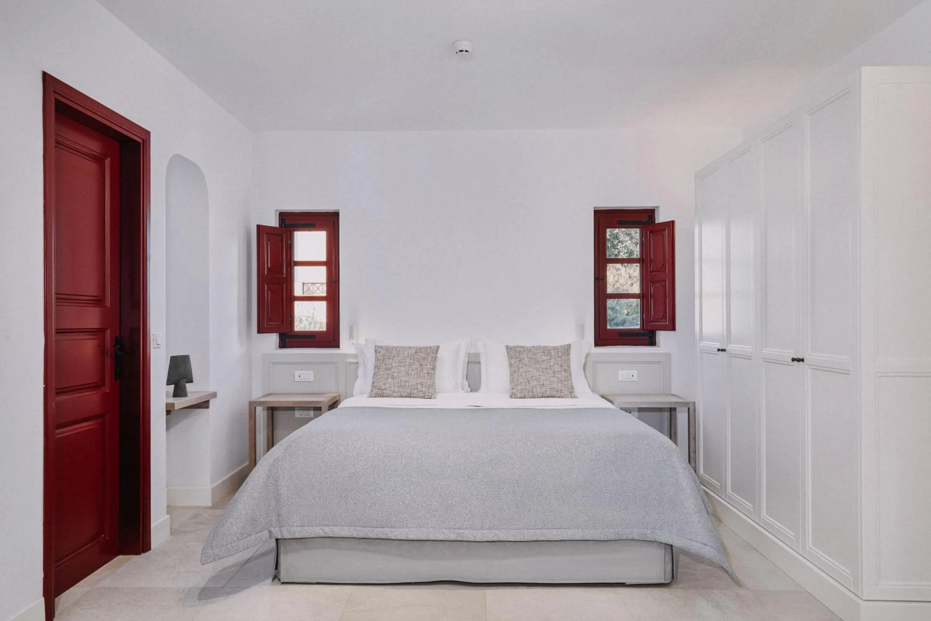 Bed in Vedema, a Luxury Collection Resort, Santorini