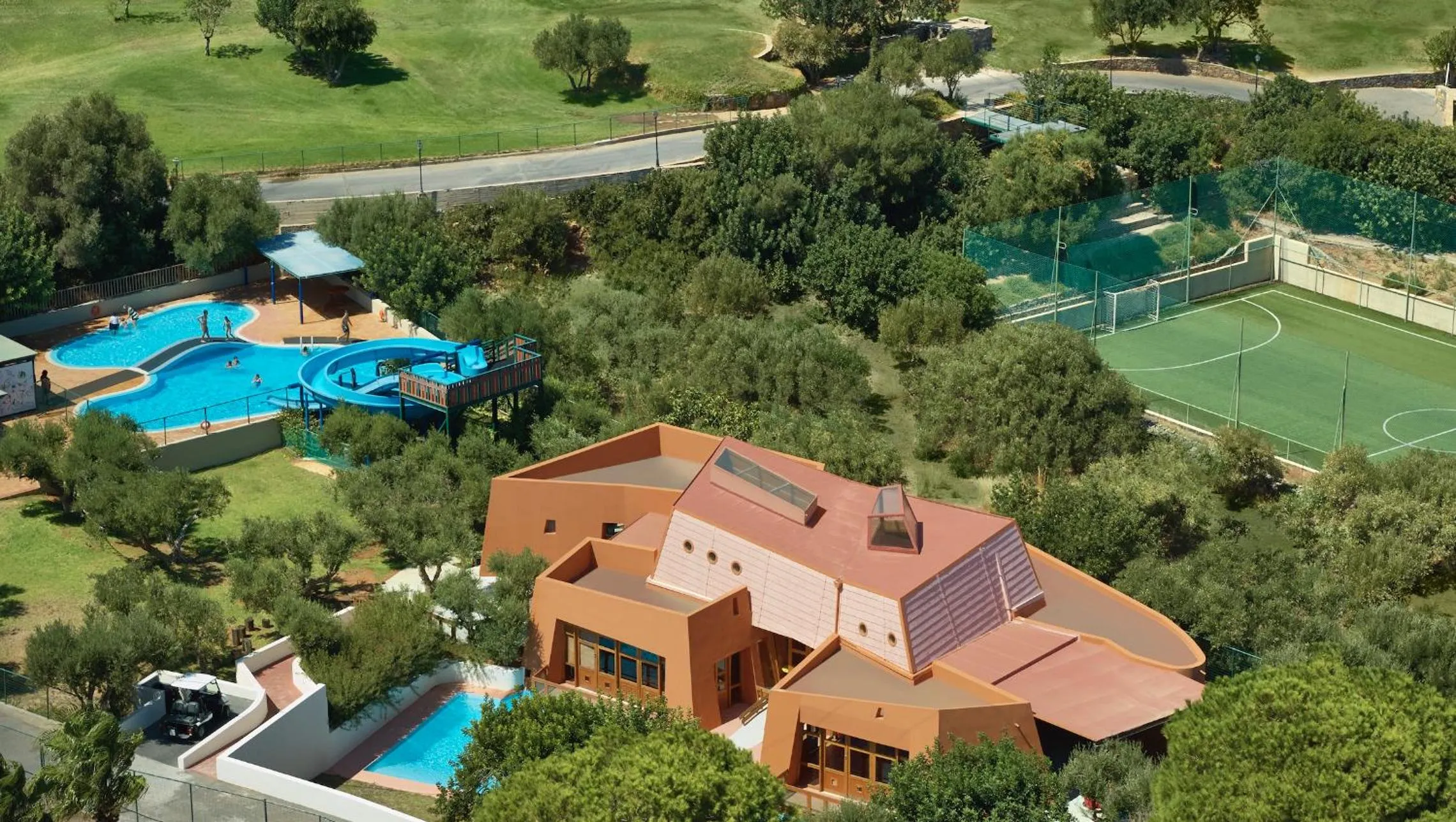 Bird's eye view in Elounda Peninsula Luxury Resort, Six Senses Spa