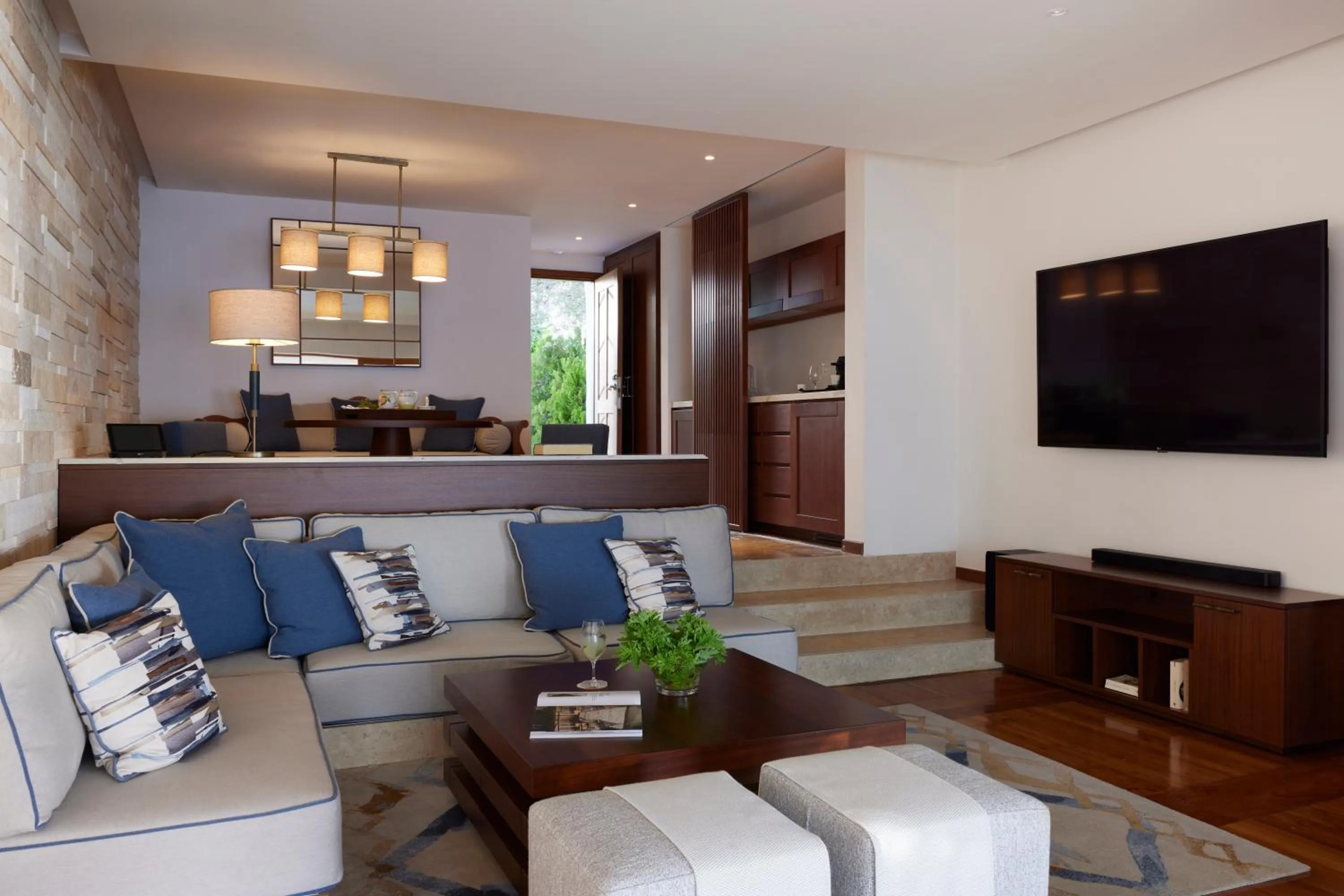 Living room in Elounda Peninsula Luxury Resort, Six Senses Spa