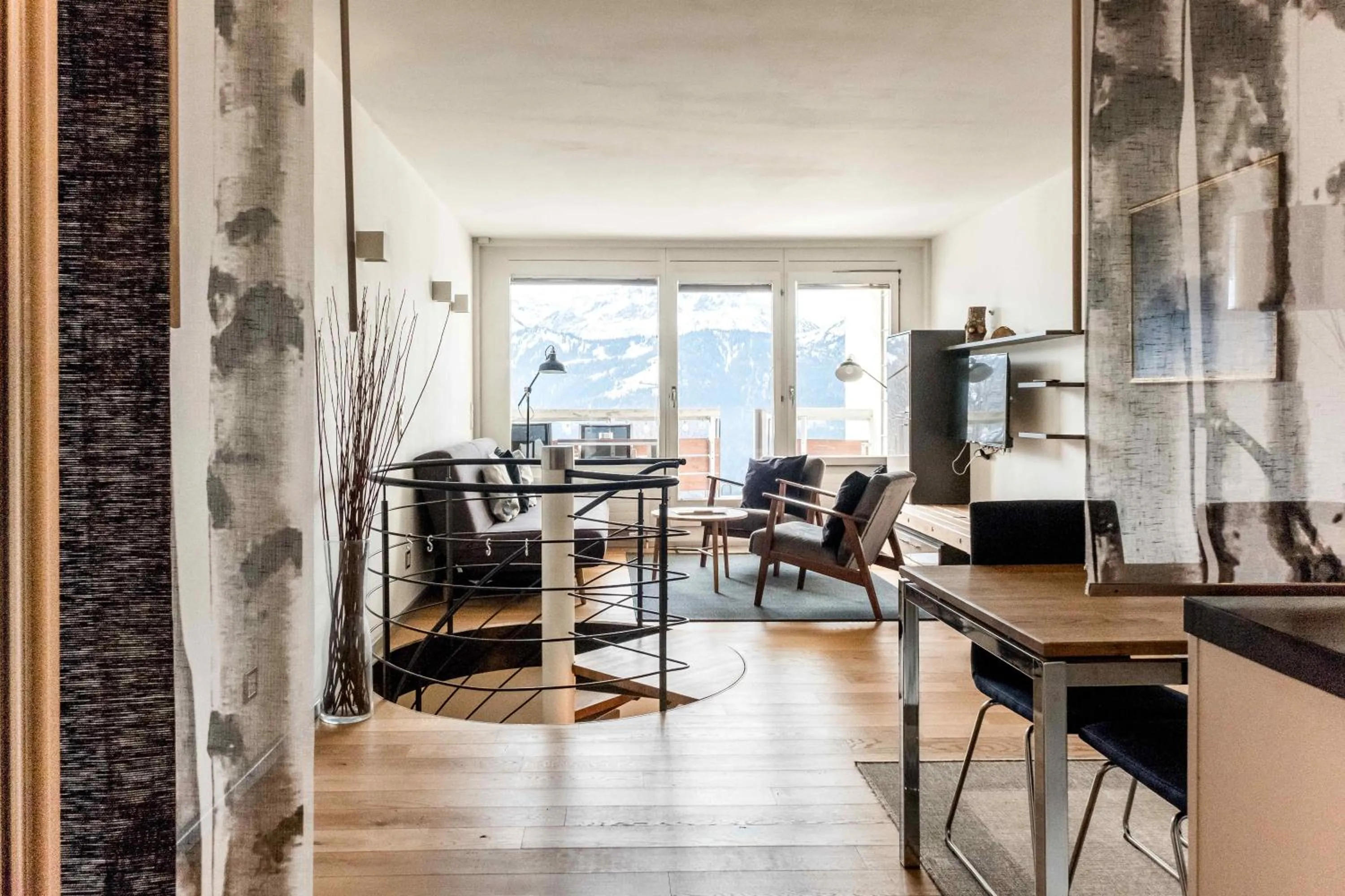 Kitchen or kitchenette in Apartment Alpenrose 2.5 mit Mitbenutzung SPA & Wellness - GRIWA RENT AG