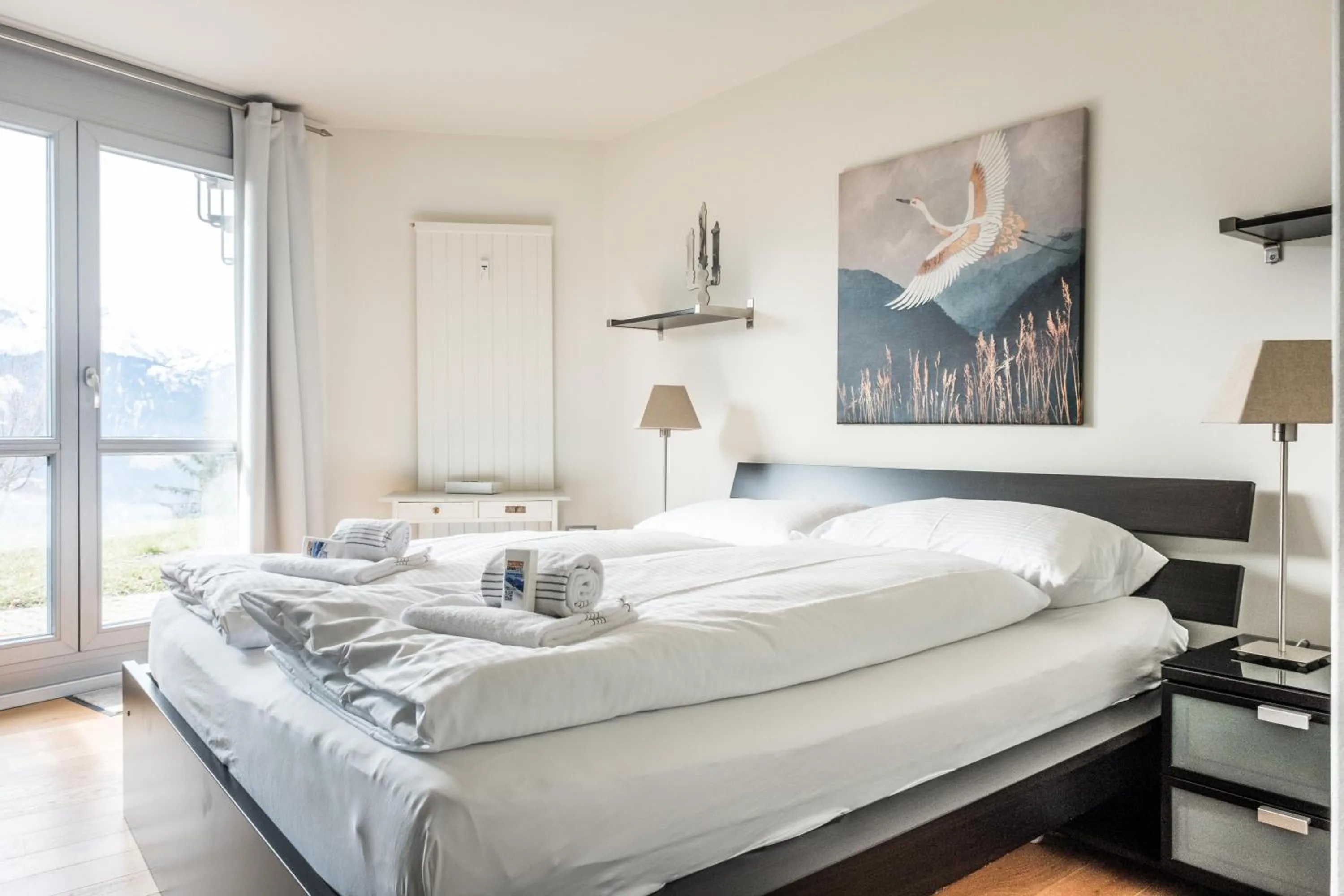 Bedroom, Bed in Apartment Alpenrose 2.5 mit Mitbenutzung SPA & Wellness - GRIWA RENT AG