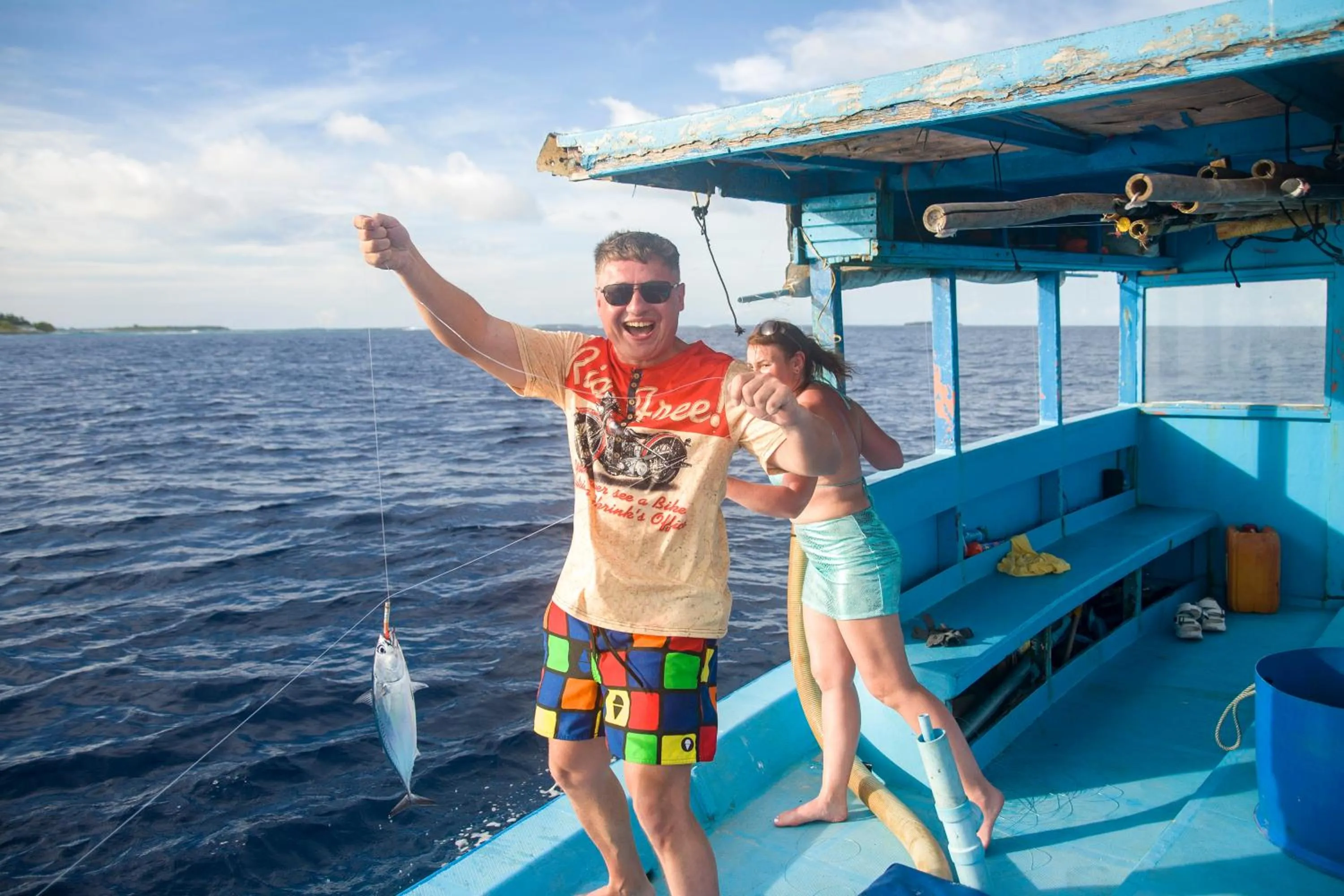 Fishing in Dhonfulhafi Beach View