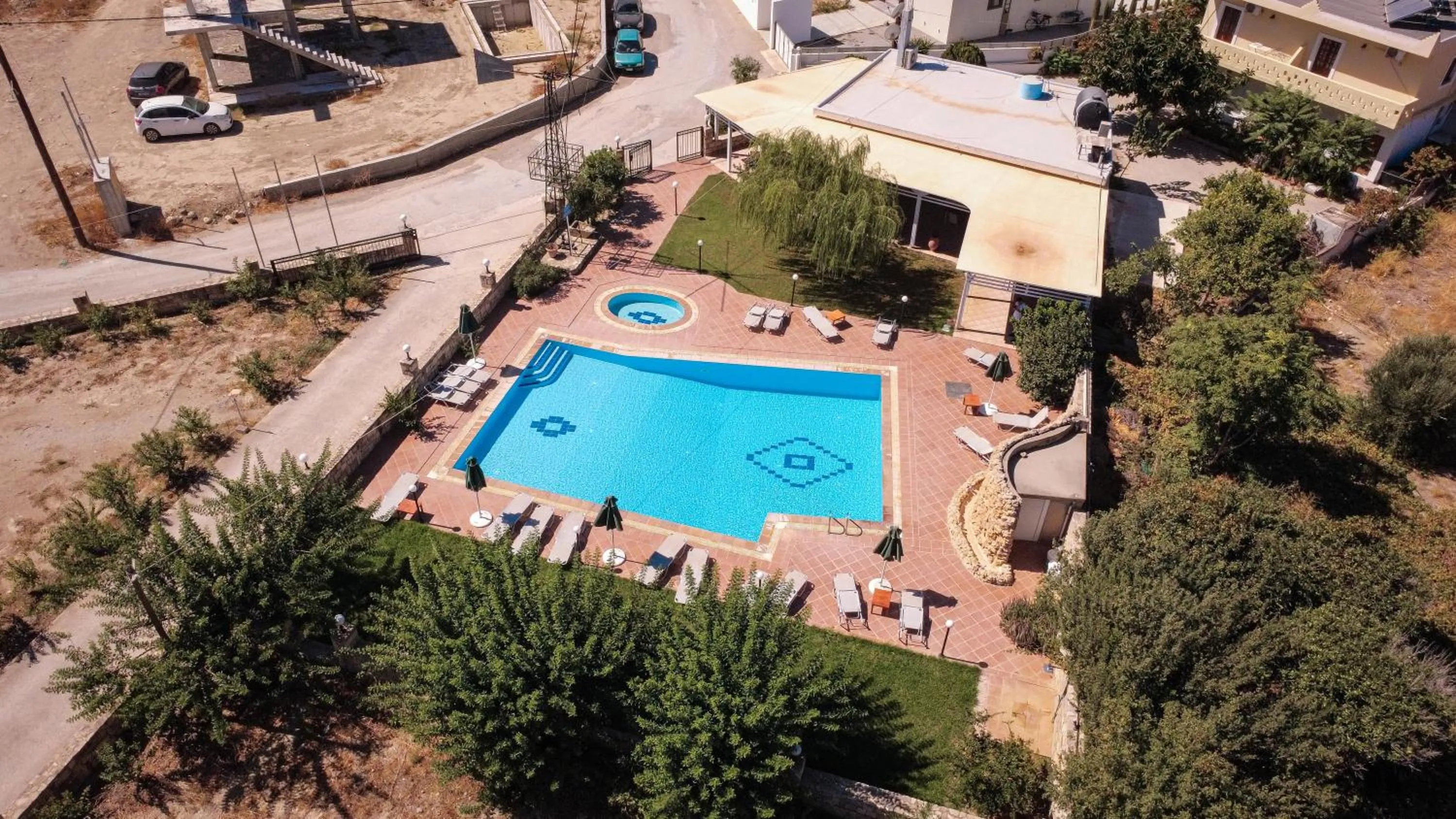 Bird's eye view in Dimitris Villa Hotel
