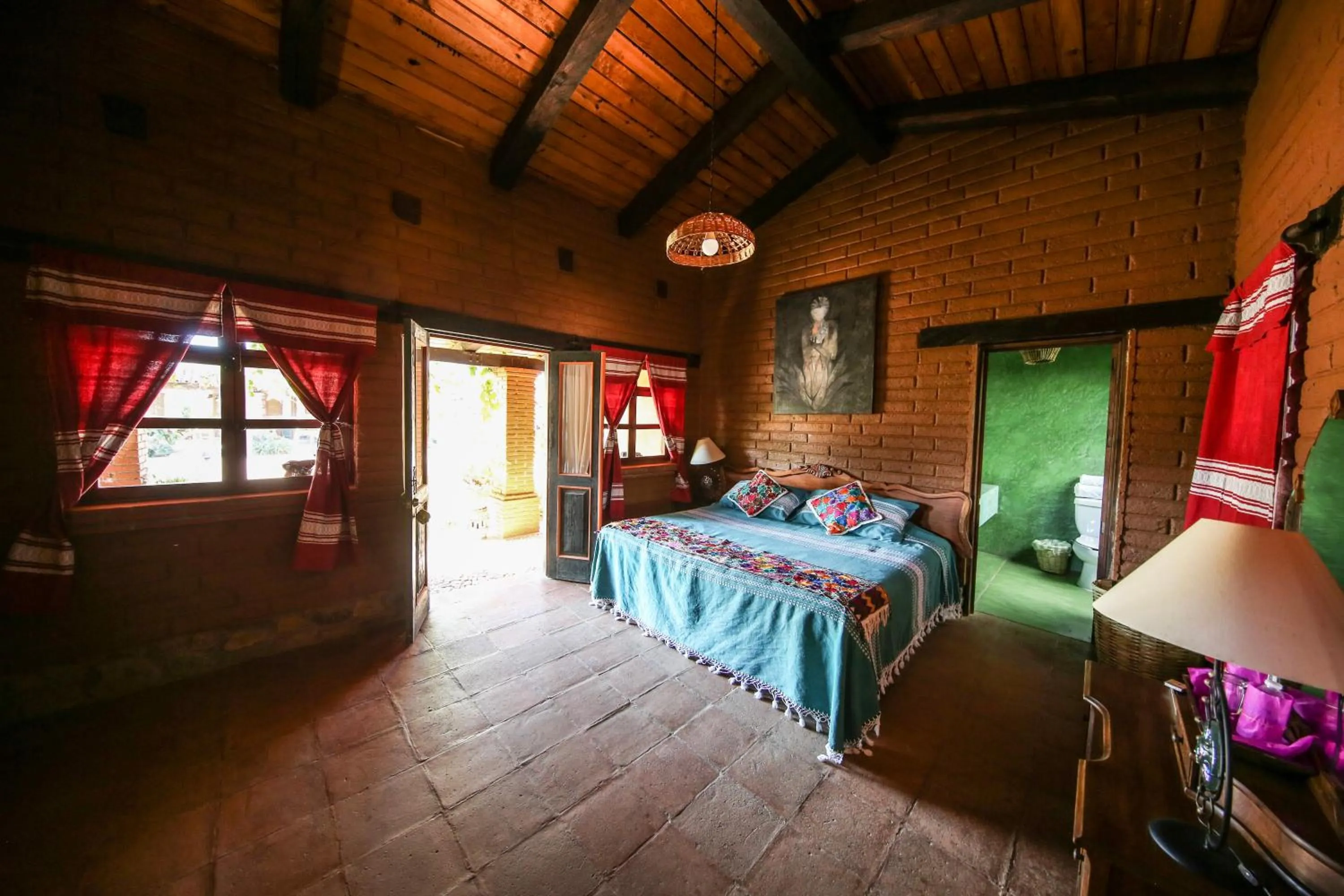 Bed in Huayápam Yù'ú Lodge