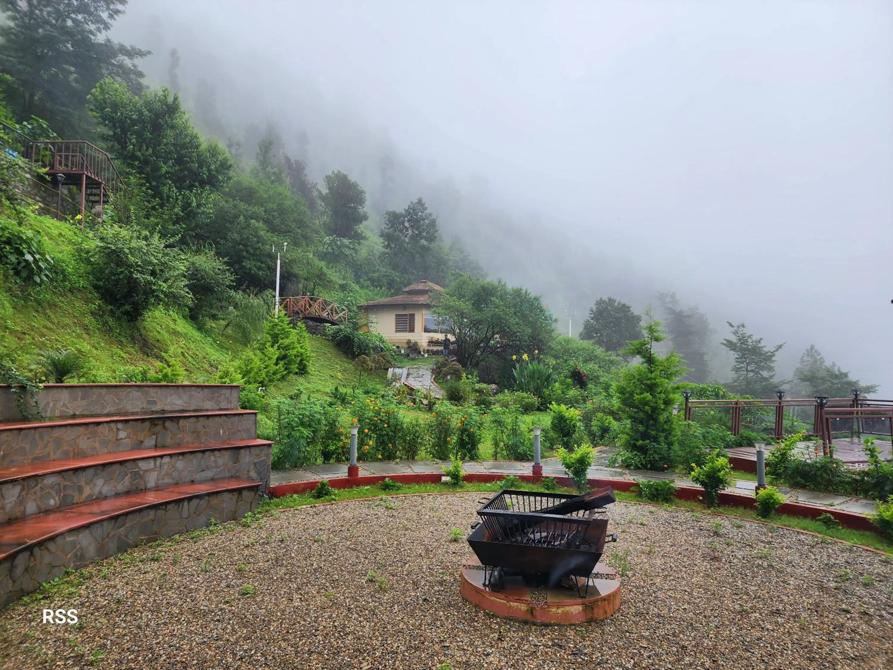 Garden view in Atulyam, Pangot