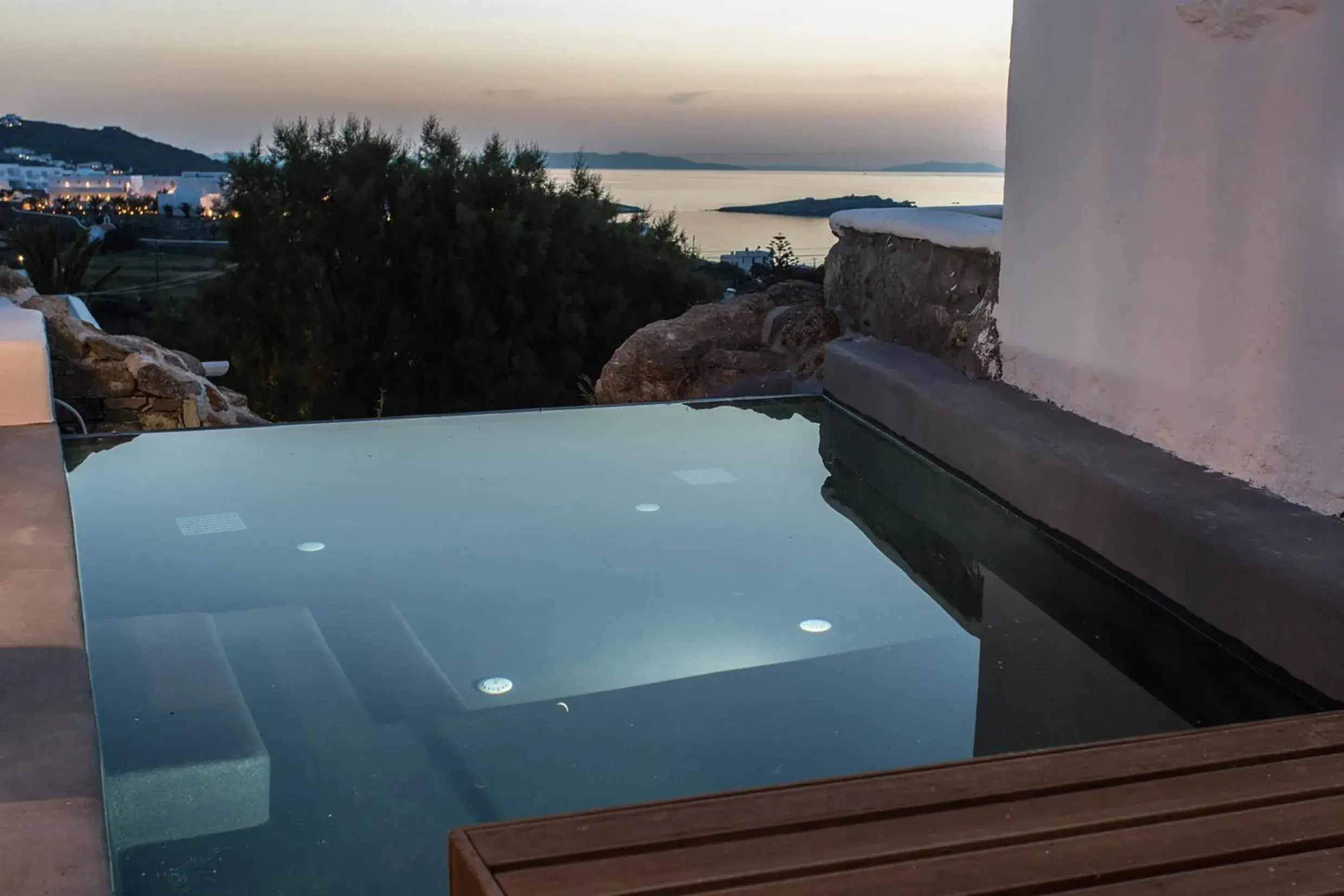 Pool view in Ostraco Suites Pool view in Ostraco Suites
