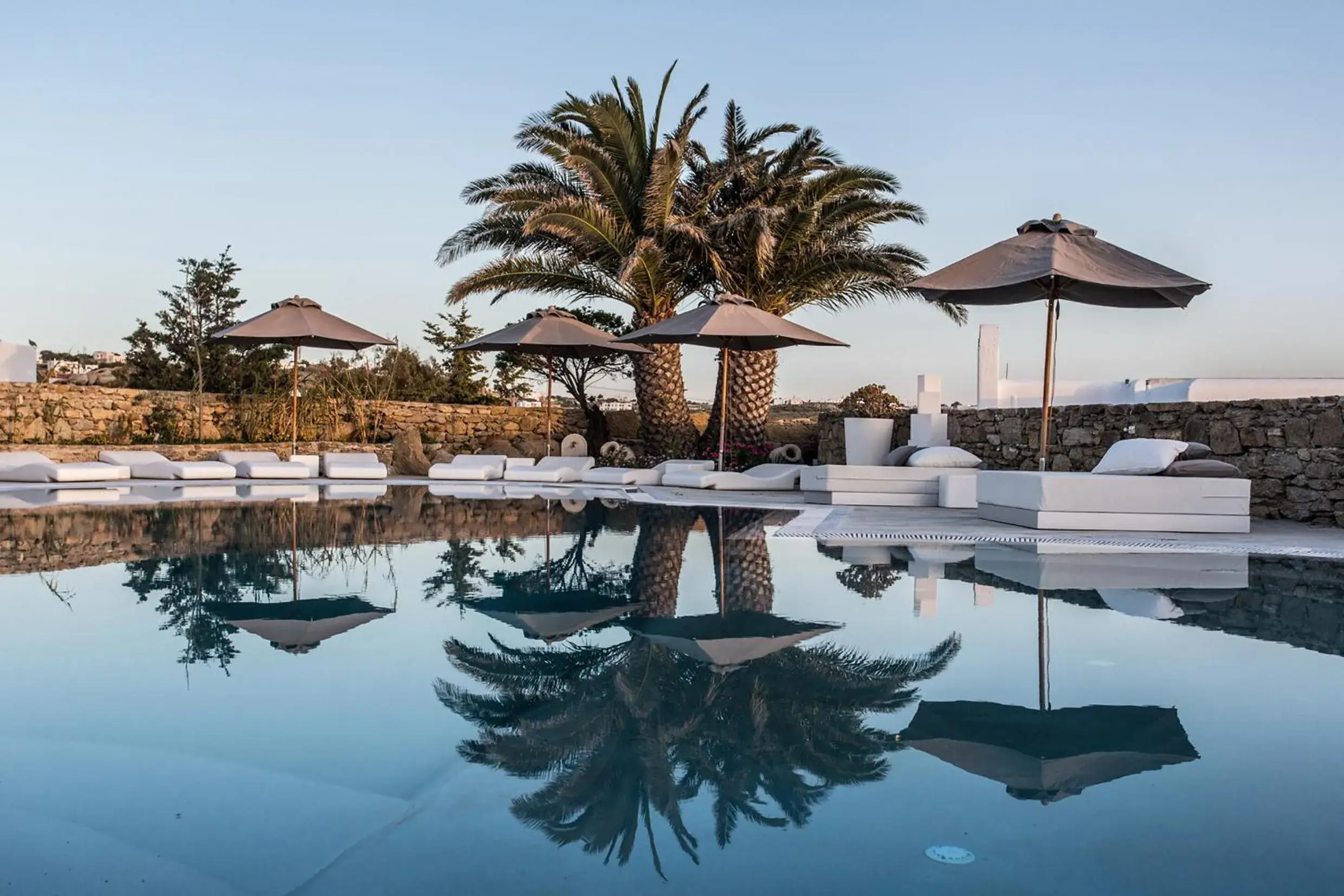 Pool view in Ostraco Suites Pool view in Ostraco Suites