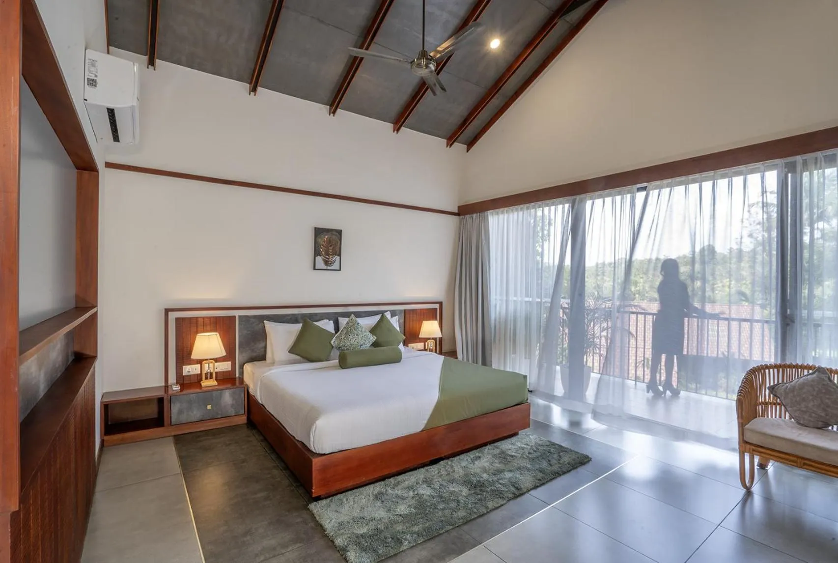 View (from property/room), Bed in Crystal Kuruva Nature Resort & Spa