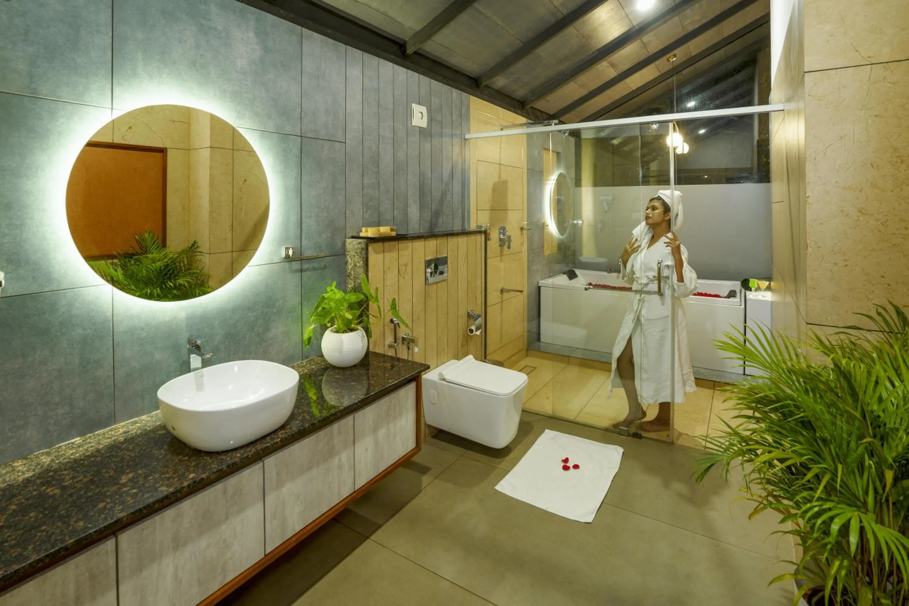 Toilet in Crystal Kuruva Nature Resort & Spa