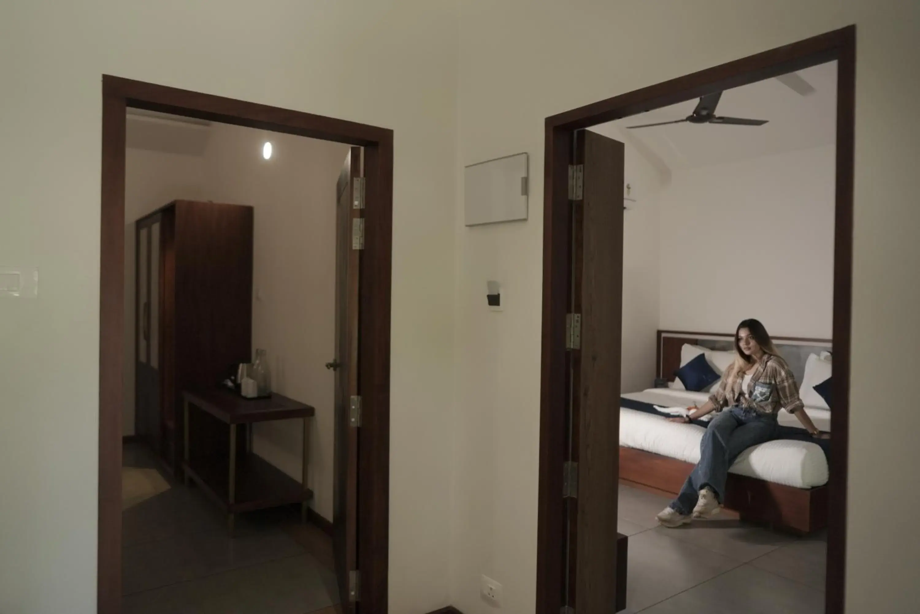 Bed in Crystal Kuruva Nature Resort & Spa Bed in Crystal Kuruva Nature Resort & Spa