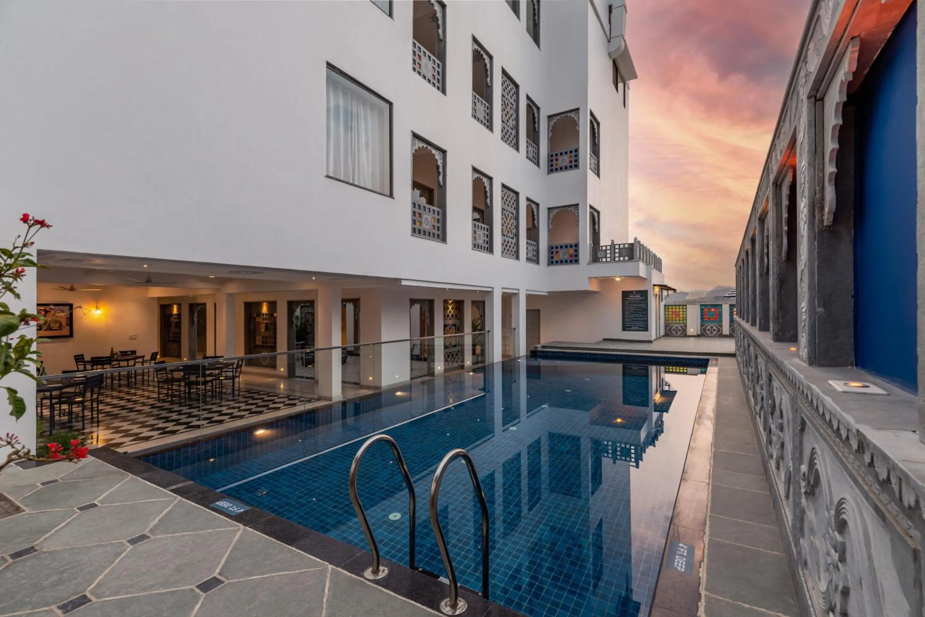 Swimming pool in Maan Vilas - A Boutique Hotel Udaipur