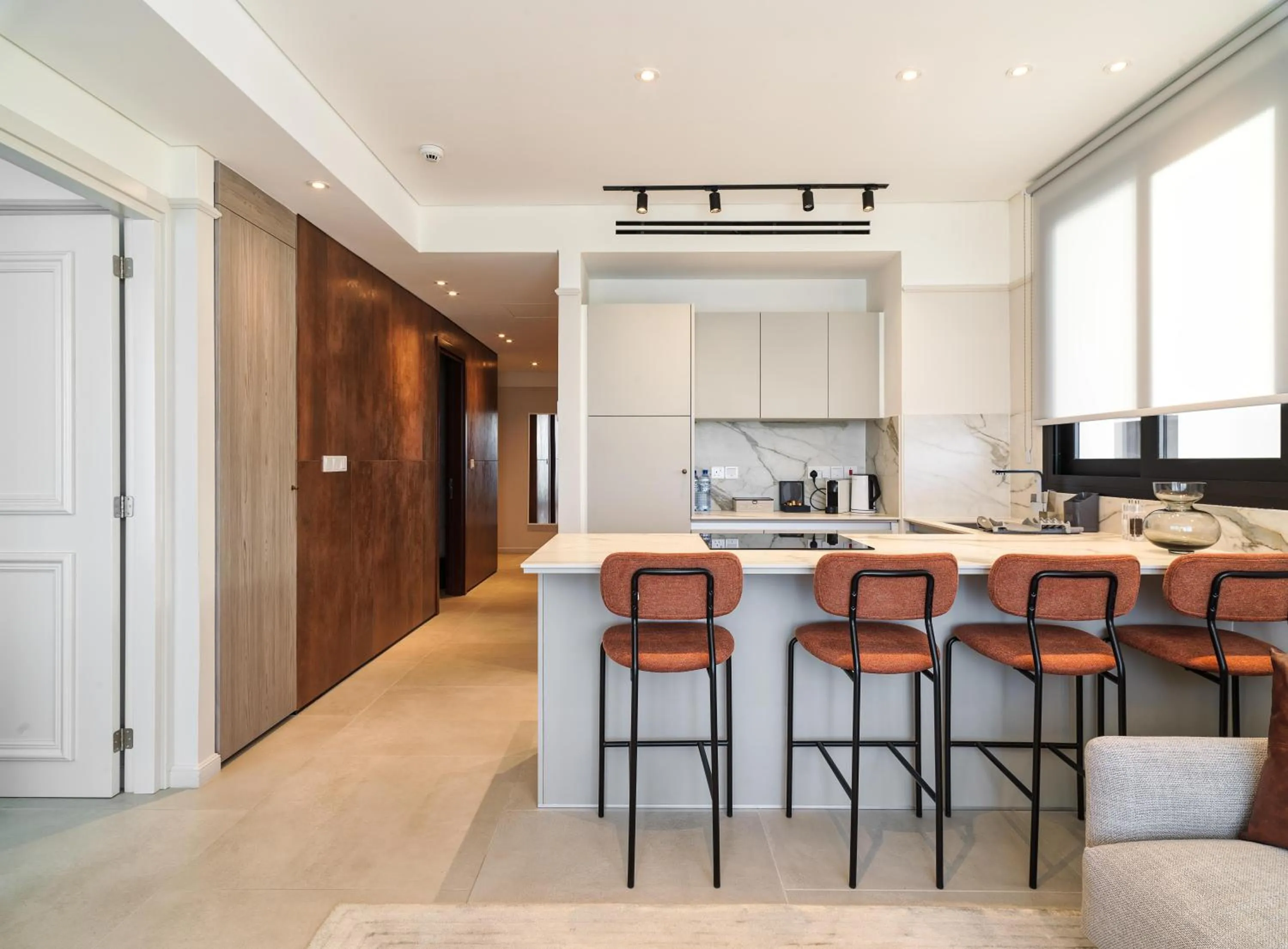 Living room in LIV Mackenzie Beach Suites Larnaca ADULTS ONLY