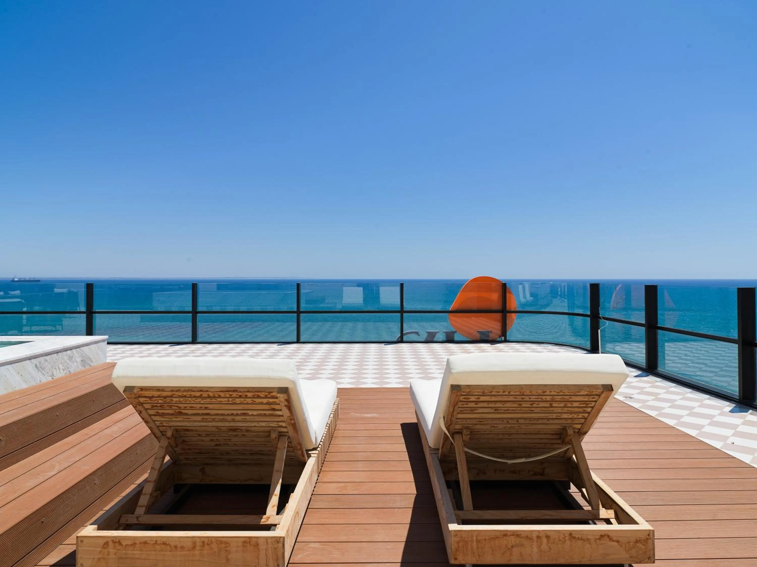 Sea view in LIV Mackenzie Beach Suites Larnaca ADULTS ONLY