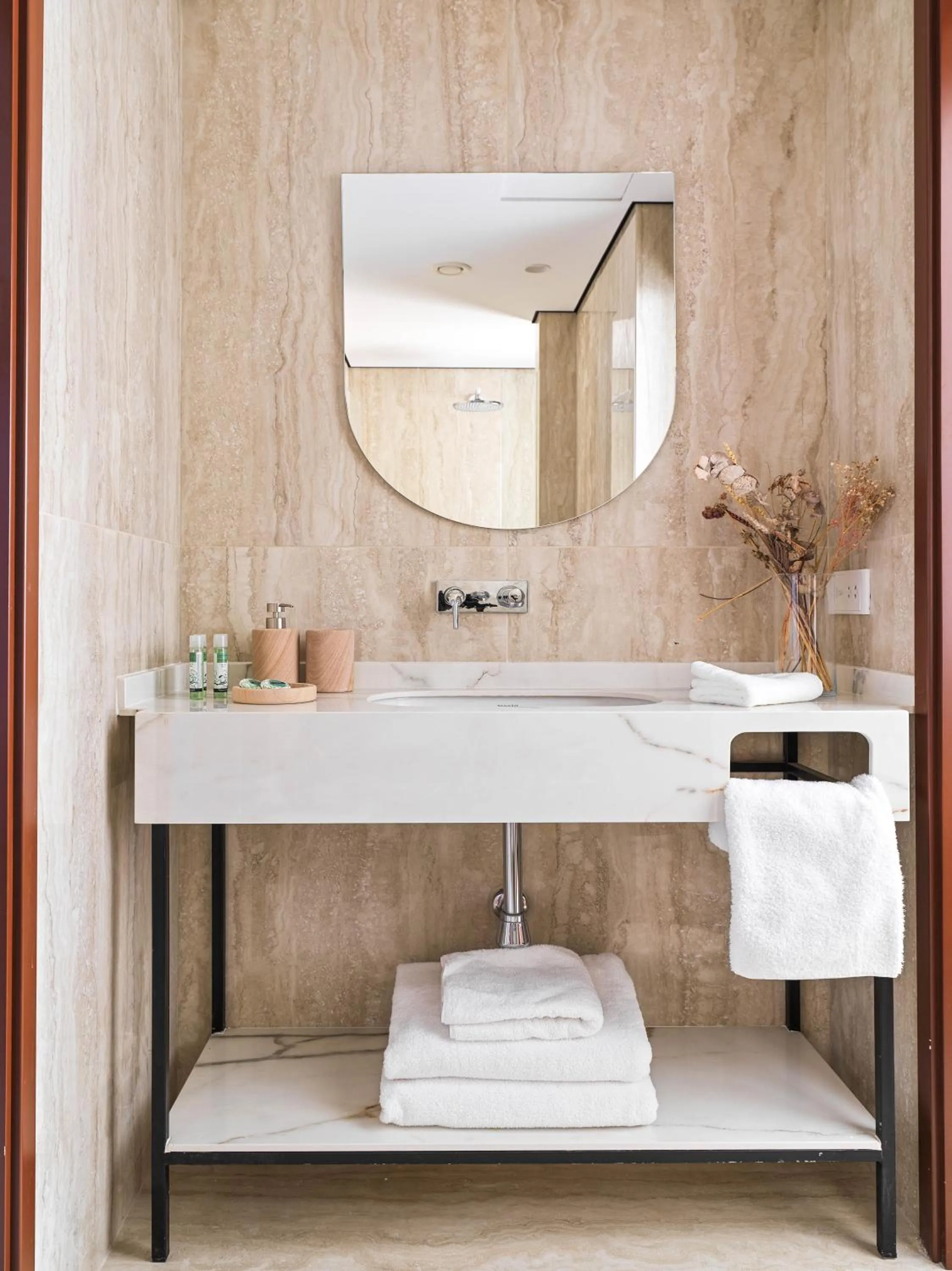 Bathroom in LIV Mackenzie Beach Suites Larnaca ADULTS ONLY