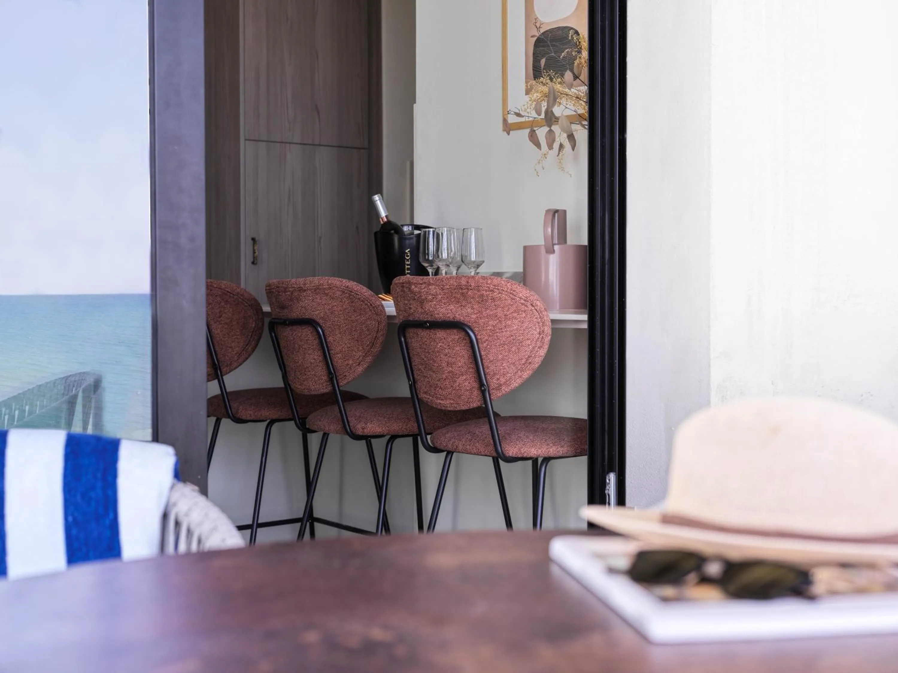 Dining area in LIV Mackenzie Beach Suites Larnaca ADULTS ONLY