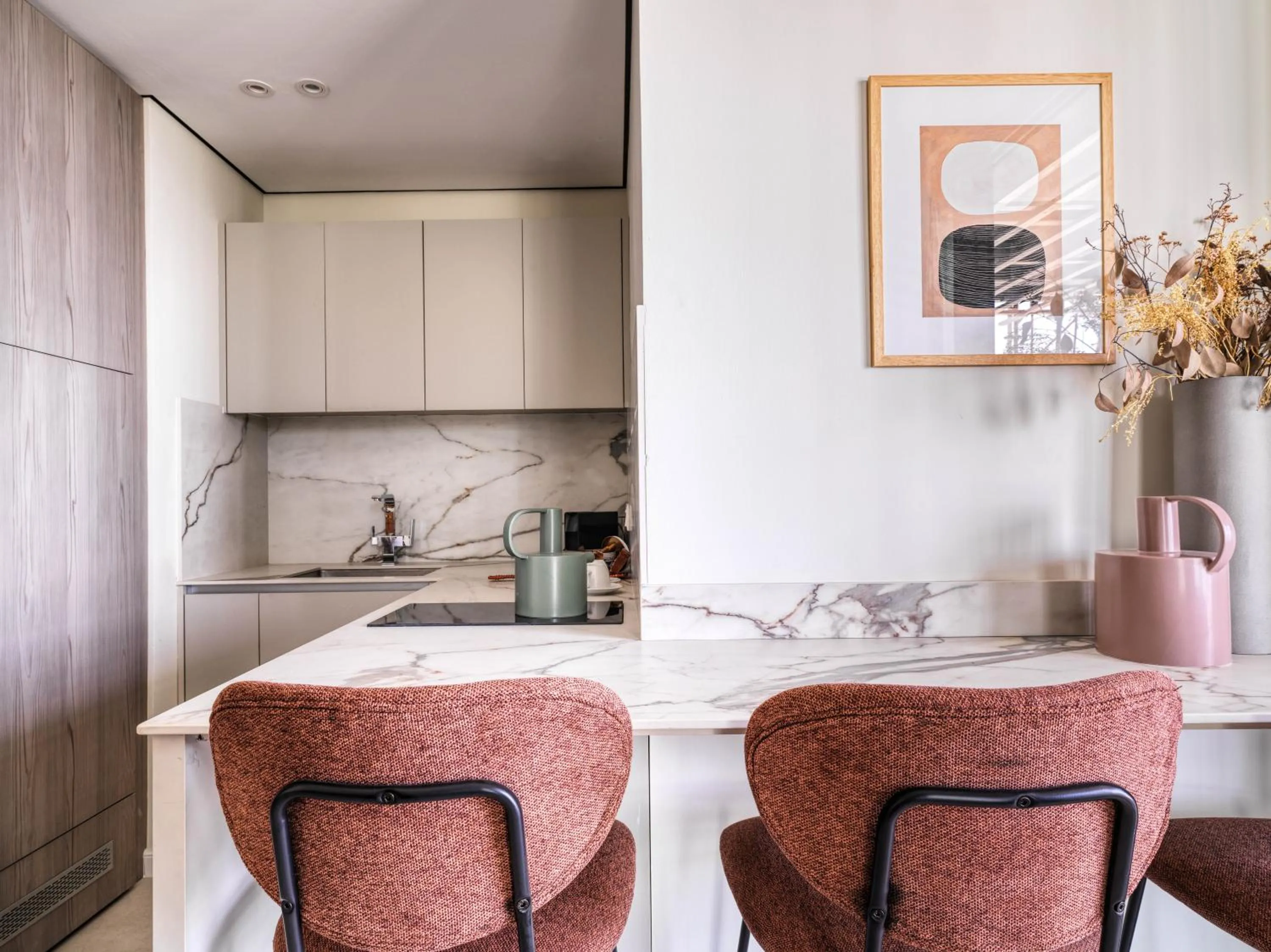 Kitchen or kitchenette in LIV Mackenzie Beach Suites Larnaca ADULTS ONLY