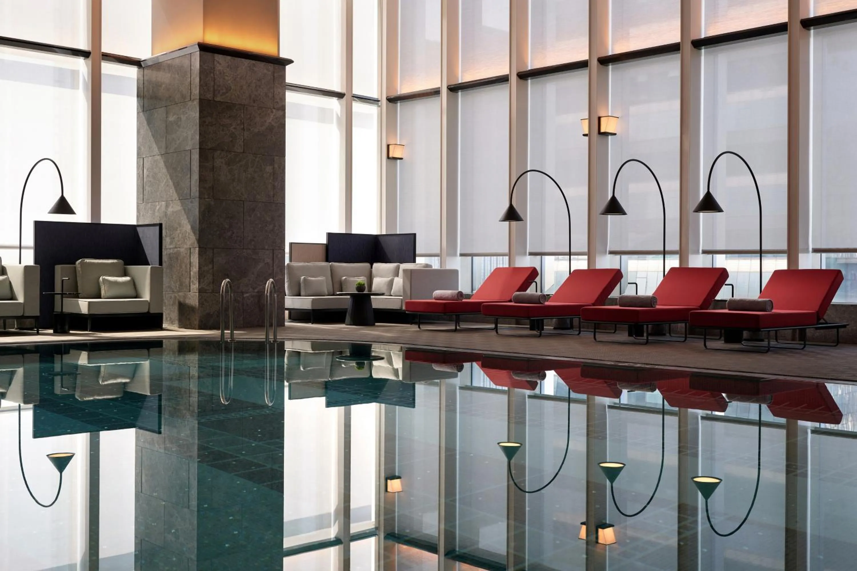 Swimming pool in Andaz Nanjing Hexi, By Hyatt