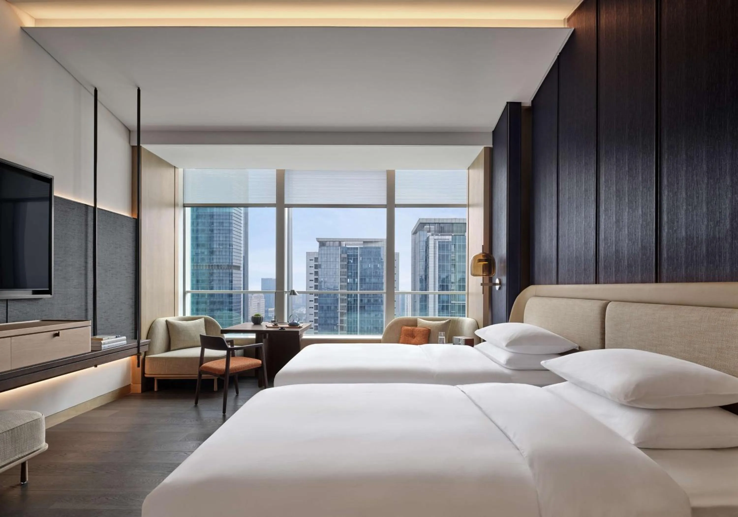 Bedroom, Bed in Andaz Nanjing Hexi, By Hyatt