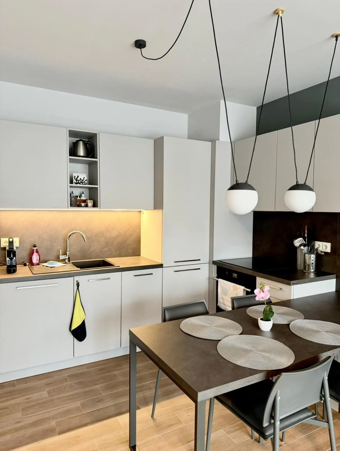Kitchen or kitchenette in 7th Sense boutique apartments