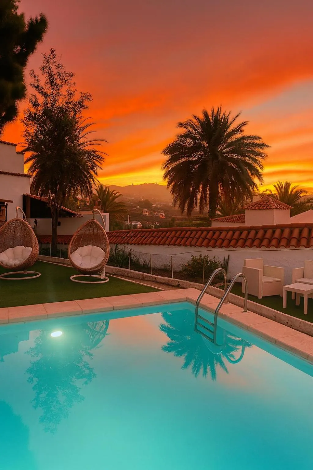 Pool view in Hotel Rural Villa del Monte