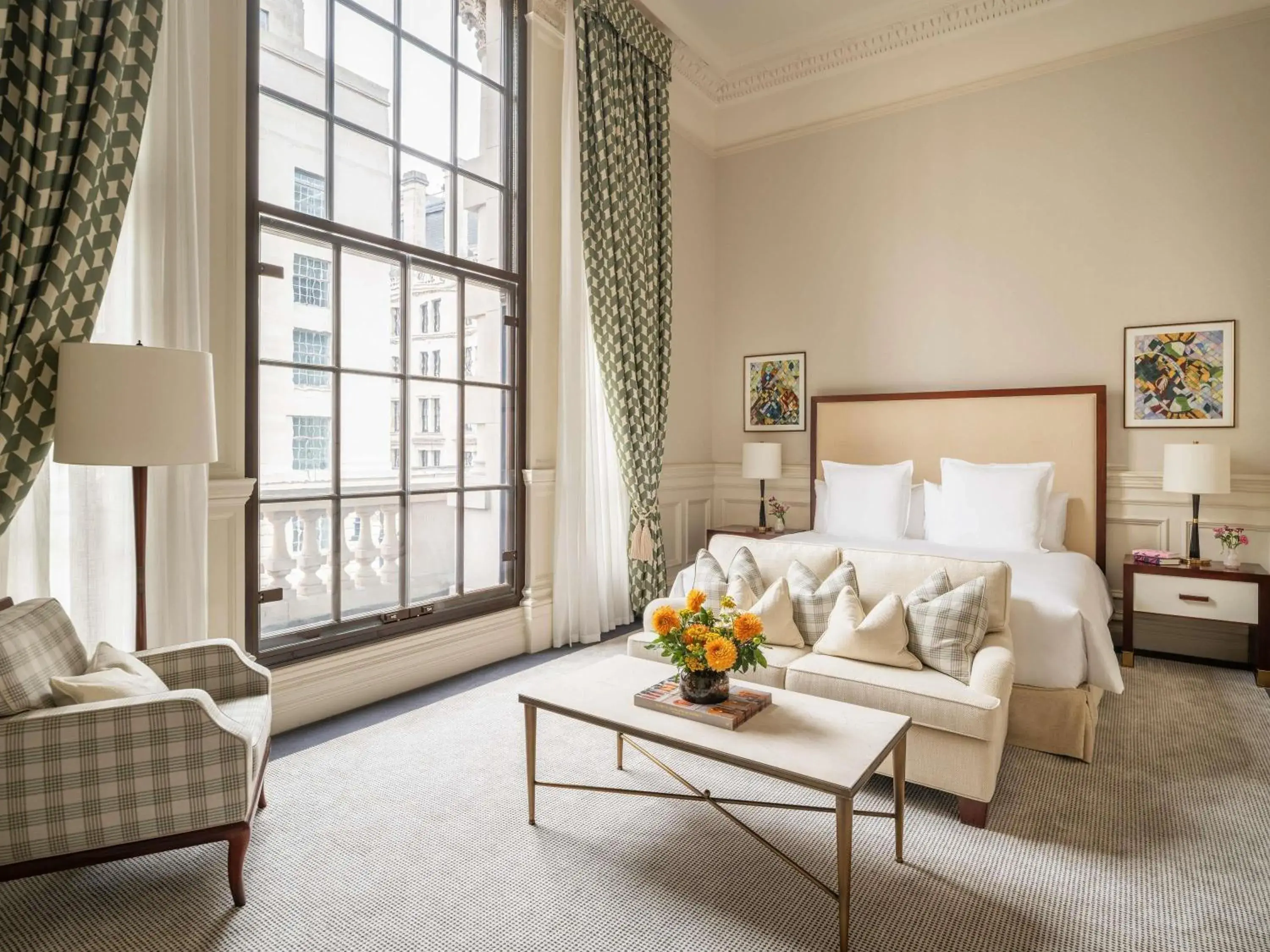 Bedroom, Bed in Raffles London at The OWO Bedroom, Bed in Raffles London at The OWO