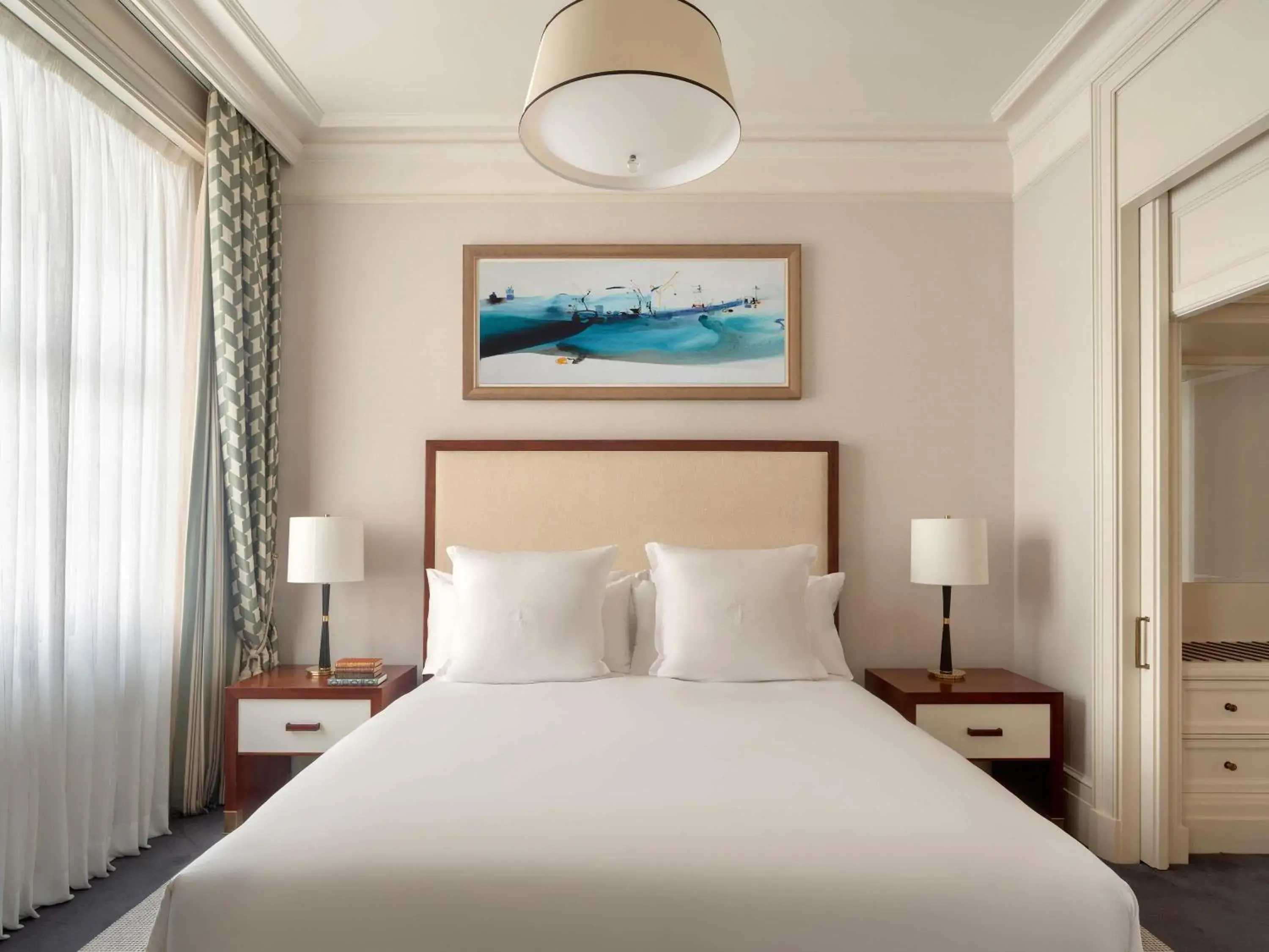 Bedroom, Bed in Raffles London at The OWO Bedroom, Bed in Raffles London at The OWO