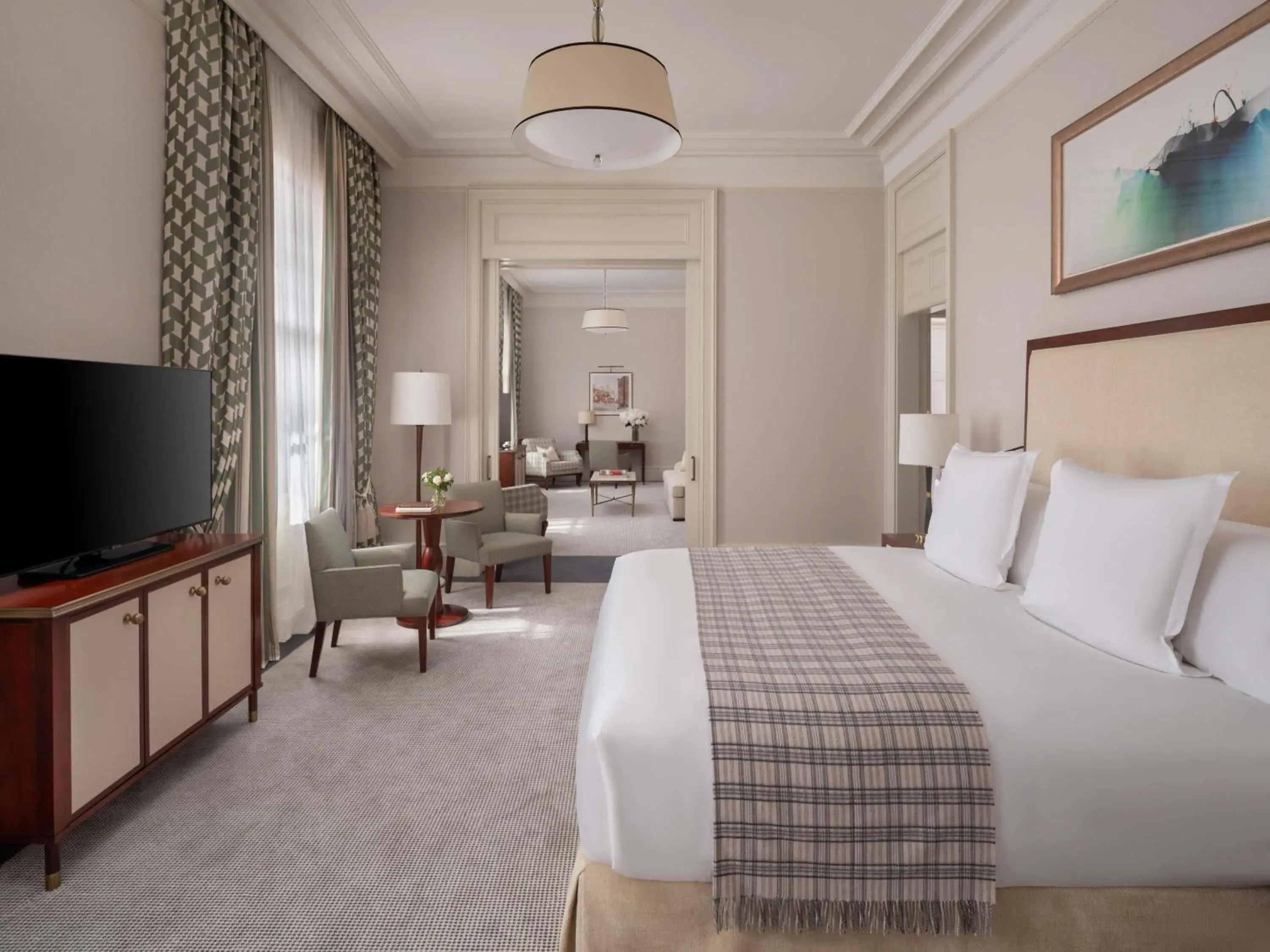 Bedroom, Bed in Raffles London at The OWO Bedroom, Bed in Raffles London at The OWO