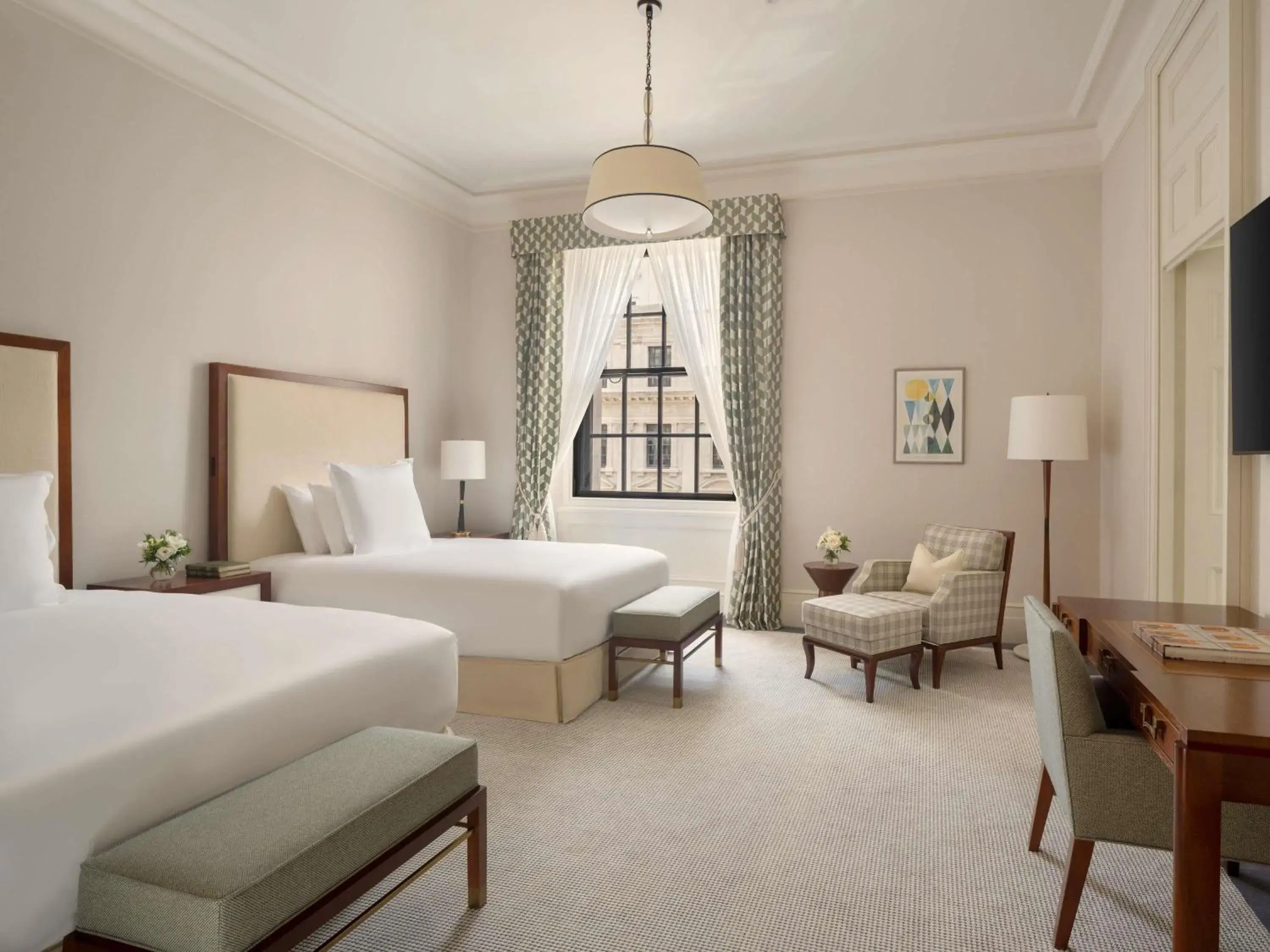 Bedroom, Bed in Raffles London at The OWO Bedroom, Bed in Raffles London at The OWO