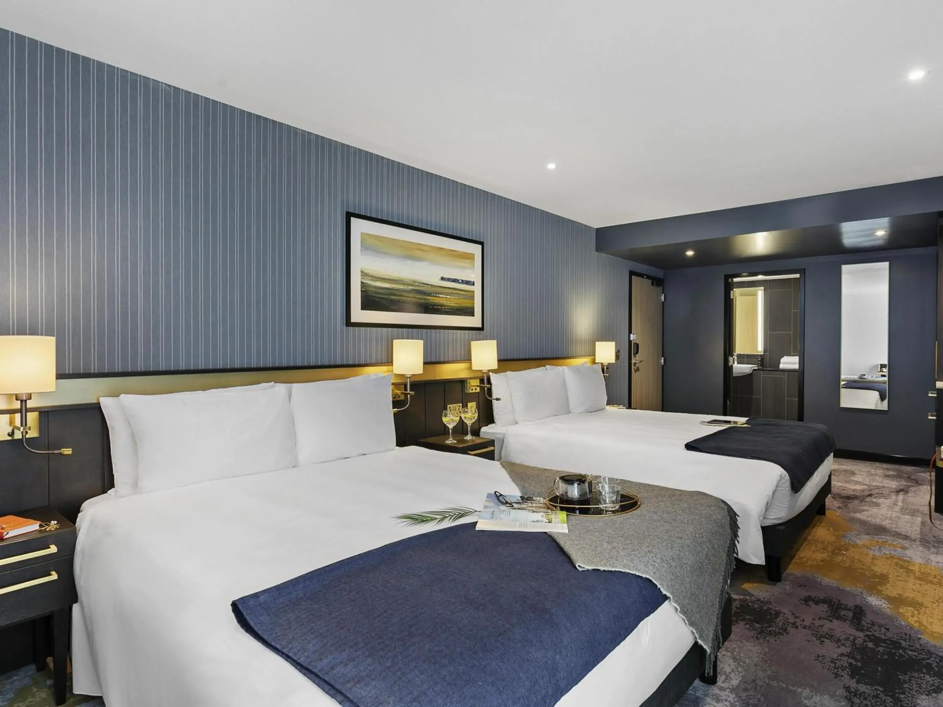 Bedroom, Bed in Mercure Paignton Hotel Bedroom, Bed in Mercure Paignton Hotel