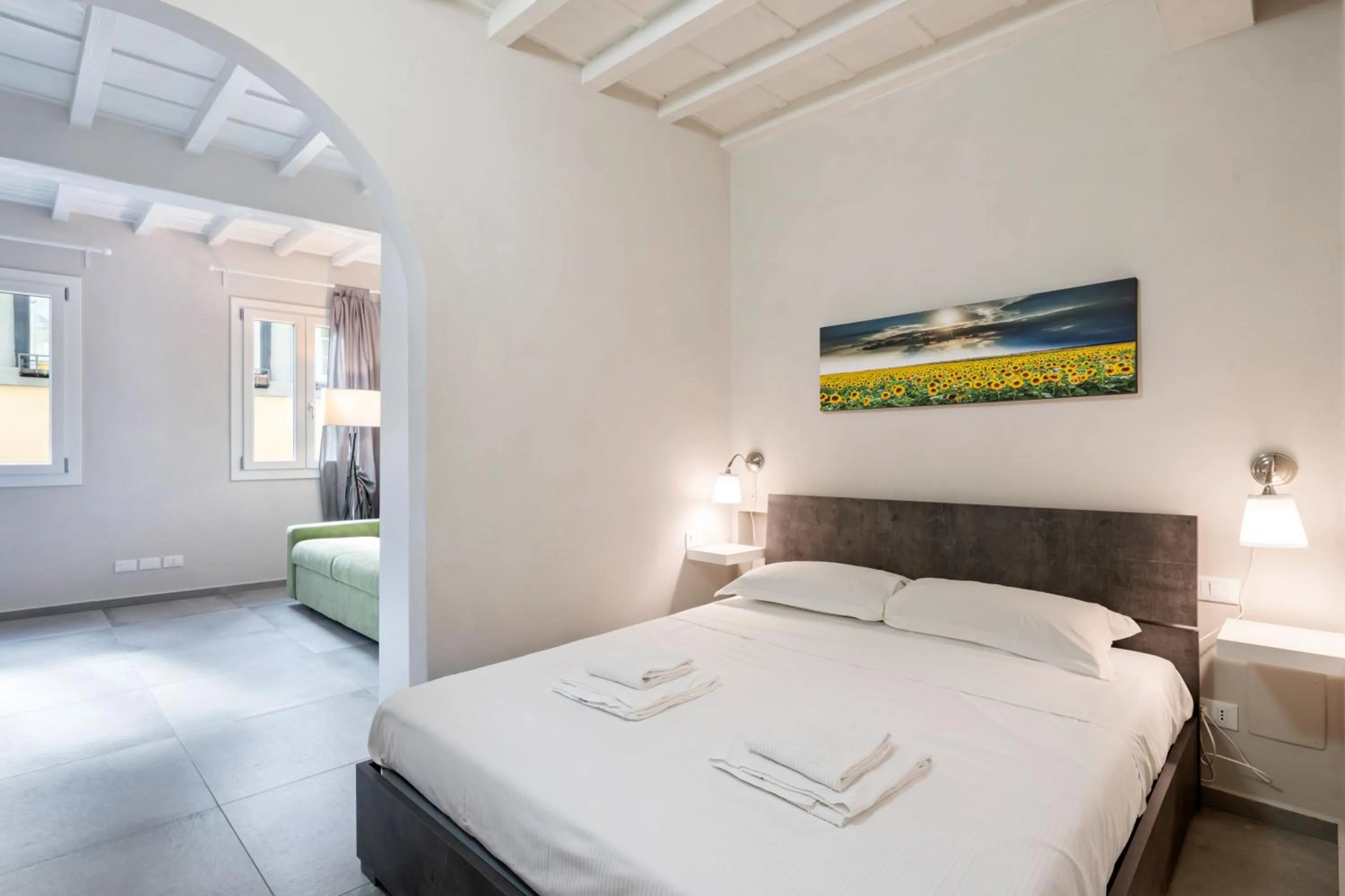Bed in La Loggia della Signoria Charming Loft