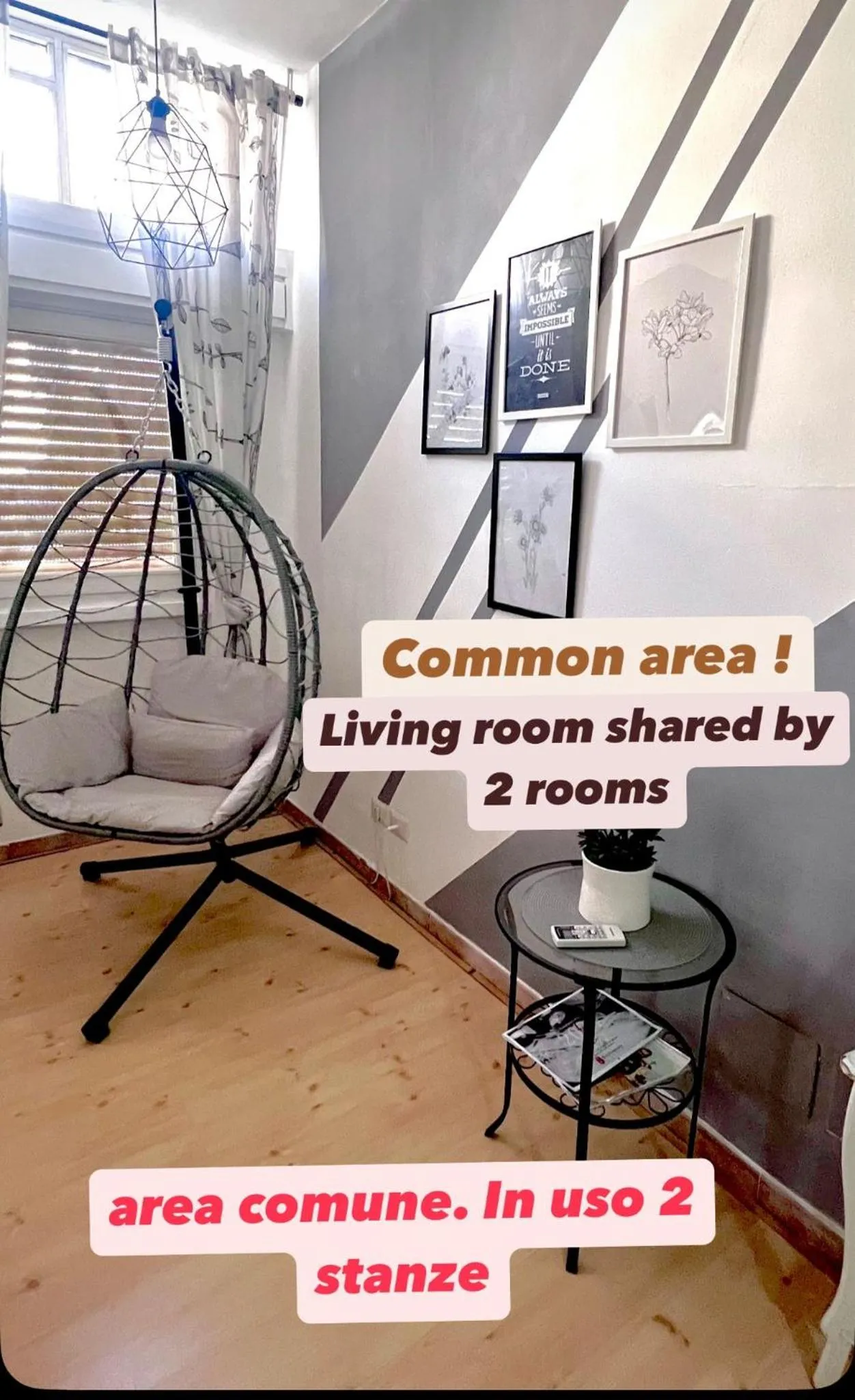 Communal lounge/ TV room in Mia House Roma