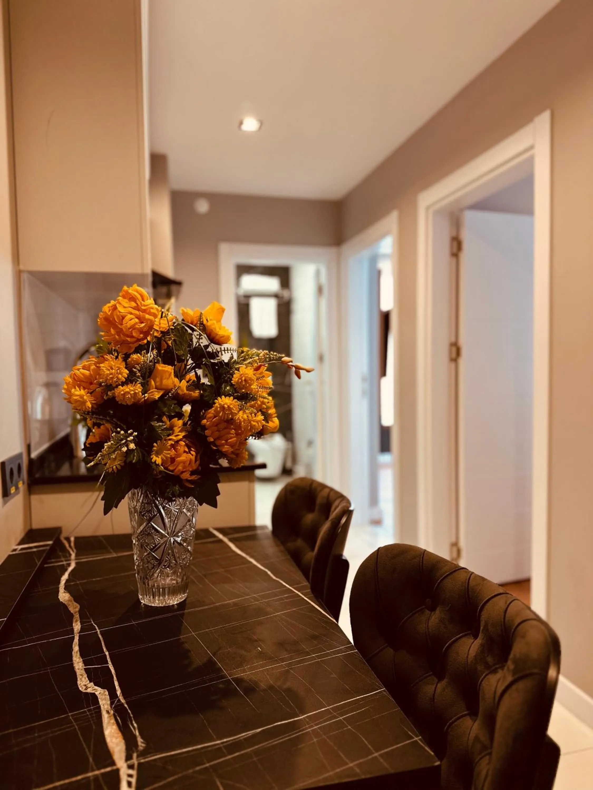 Kitchen or kitchenette in Golden Inn Airport - TRABZON