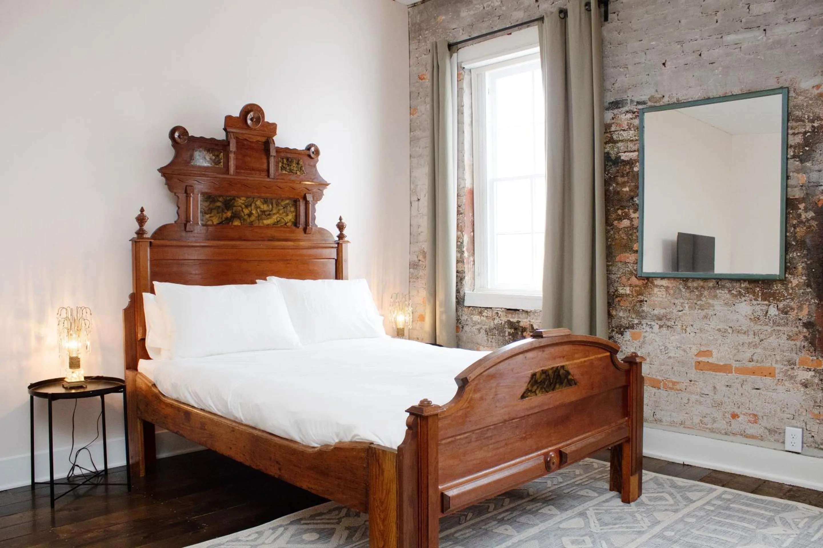 Bedroom, Bed in Bischoff Inn - Former 1870 Furniture Factory Now 5 Room Boutique Hotel