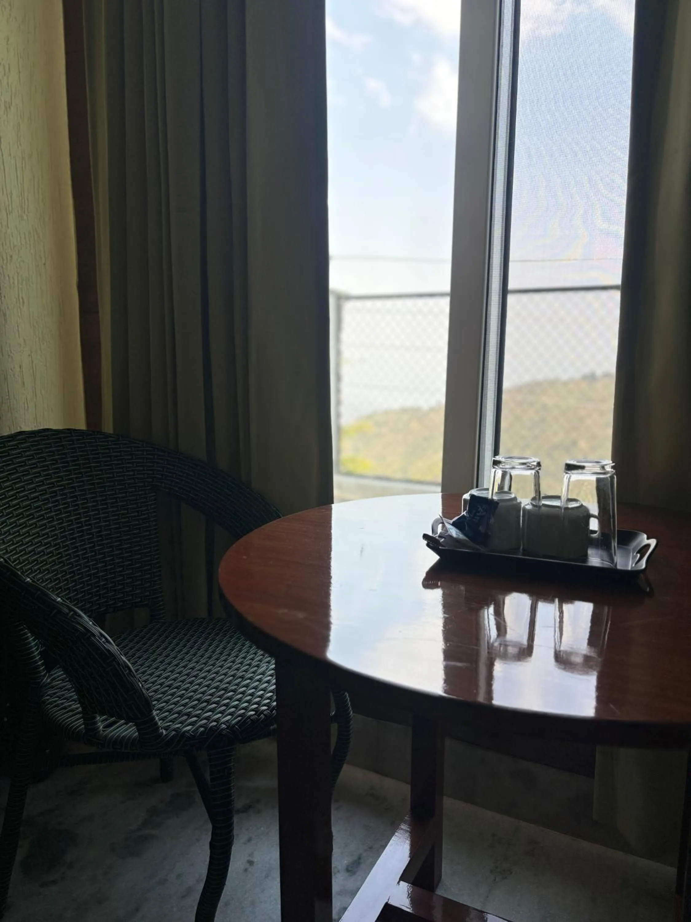 Seating area in PinnacleHouse kanatal Uttarakhand