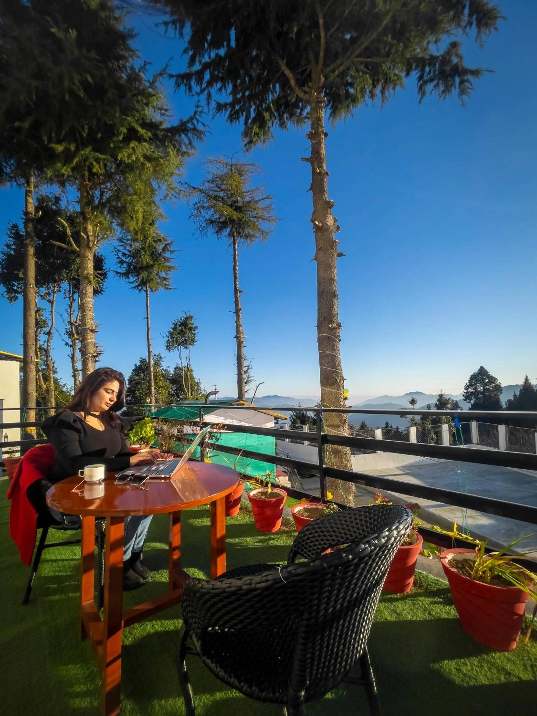 Natural landscape in PinnacleHouse kanatal Uttarakhand