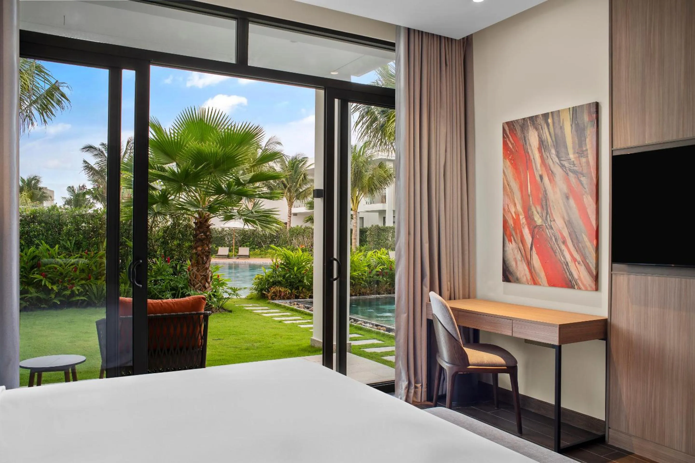 View (from property/room), Bed in Angsana Ho Tram