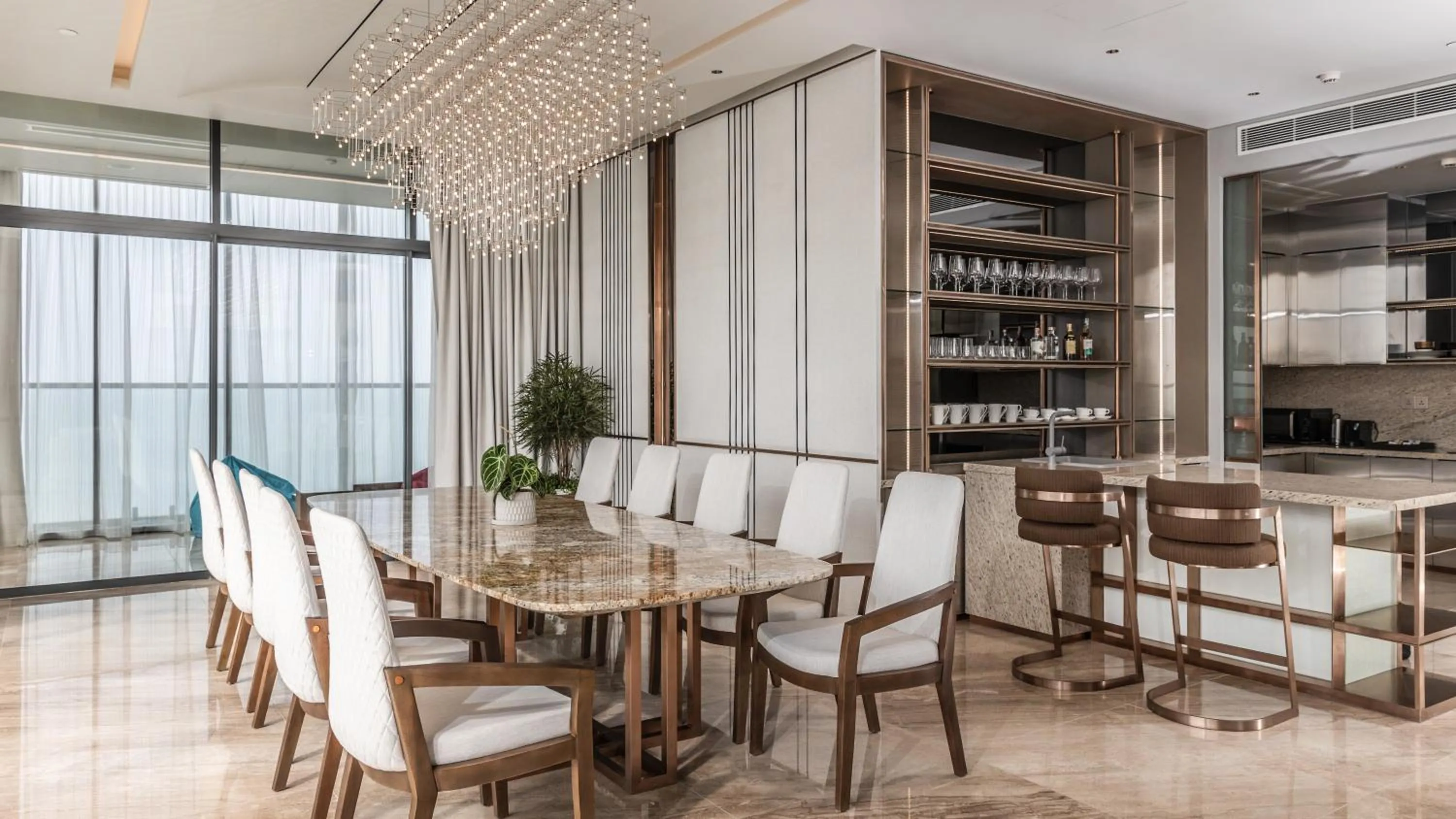 Dining area in Dhawa Ho Tram