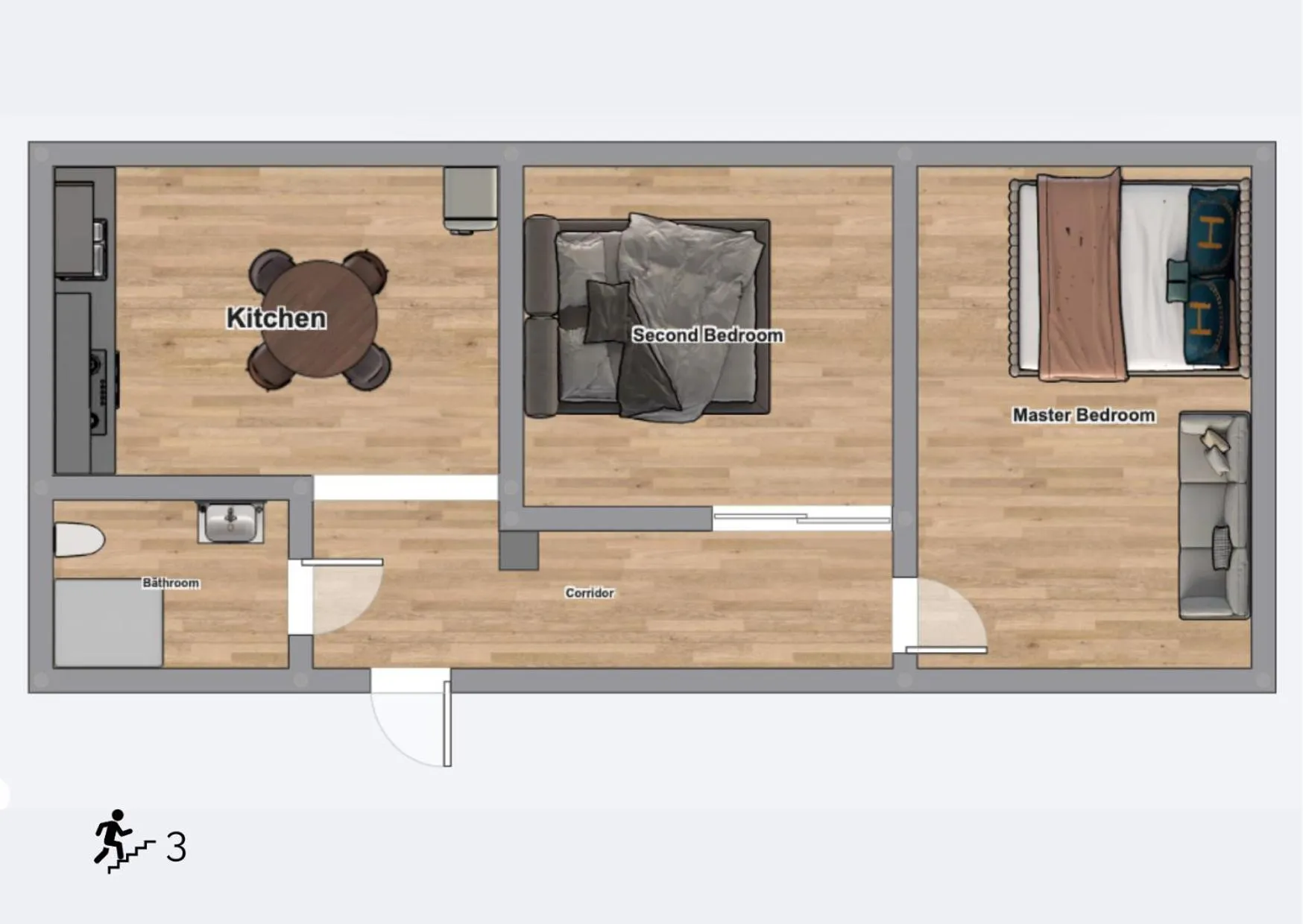 Floor plan in Crystal House II - LoftAffair Collection