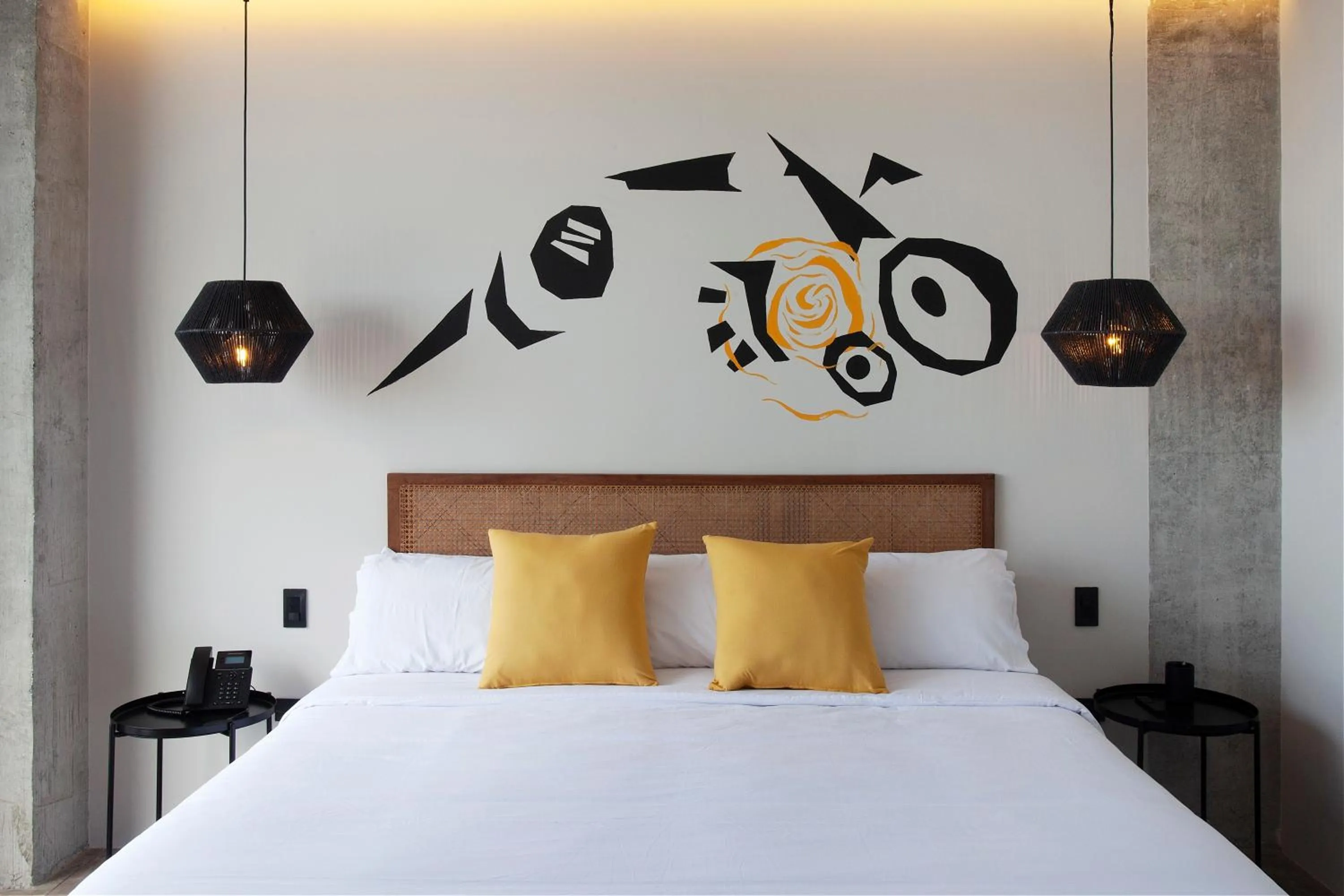 Bed in Eolia Sustainable Design Hotel