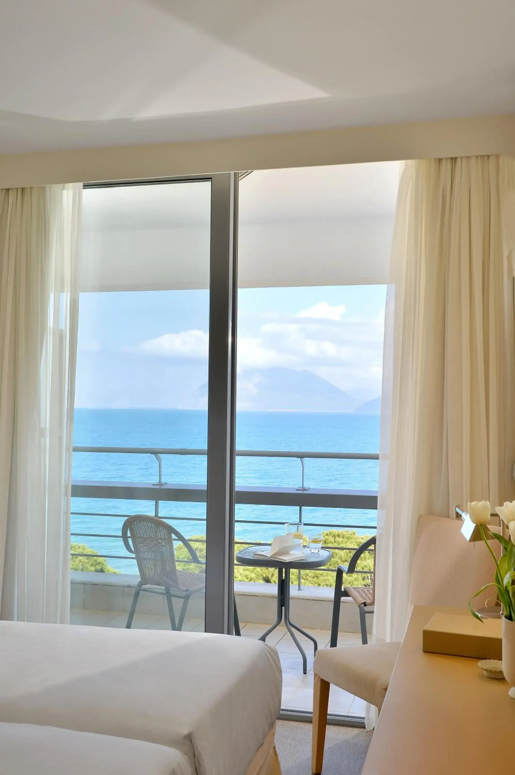 View (from property/room), Bed in Airotel Achaia Beach View (from property/room), Bed in Airotel Achaia Beach