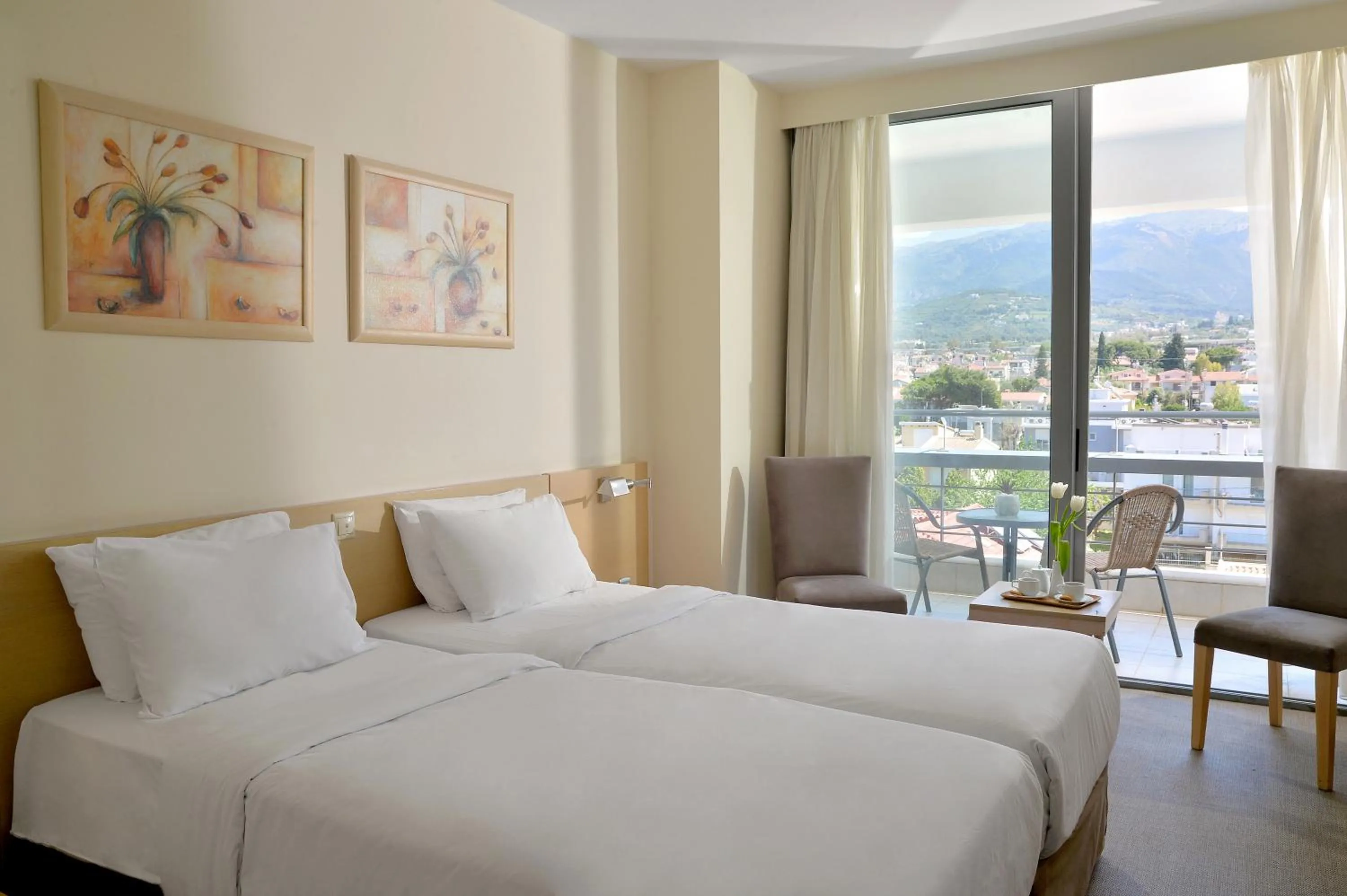 Bed in Airotel Achaia Beach