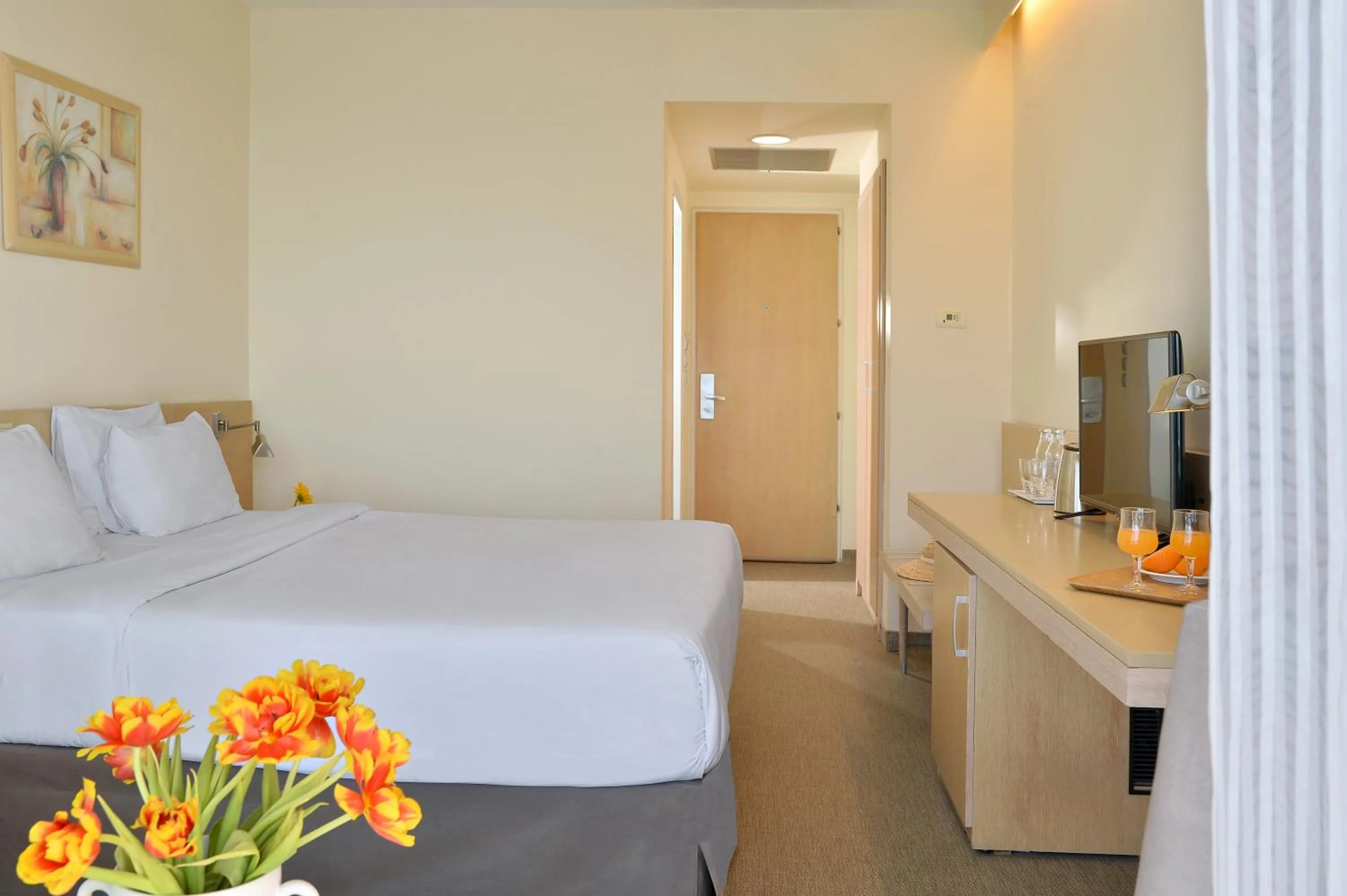 Bed in Airotel Achaia Beach