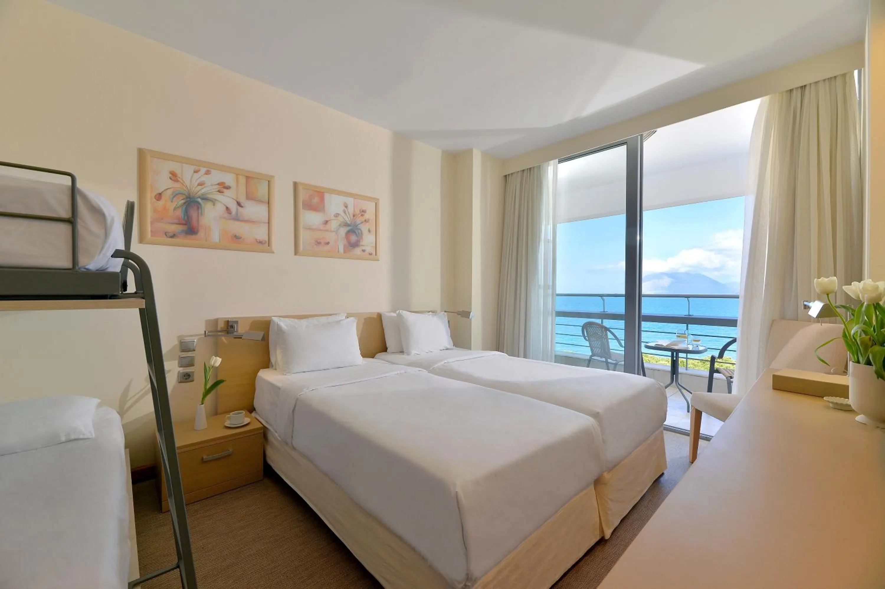 Bed in Airotel Achaia Beach