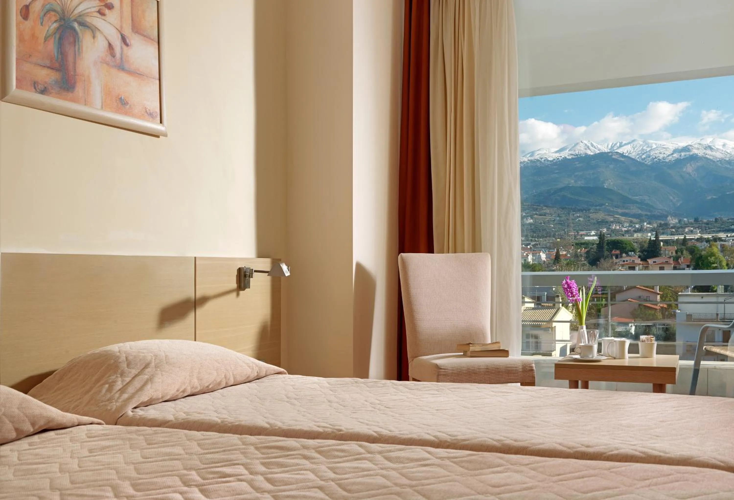 Bed in Airotel Achaia Beach