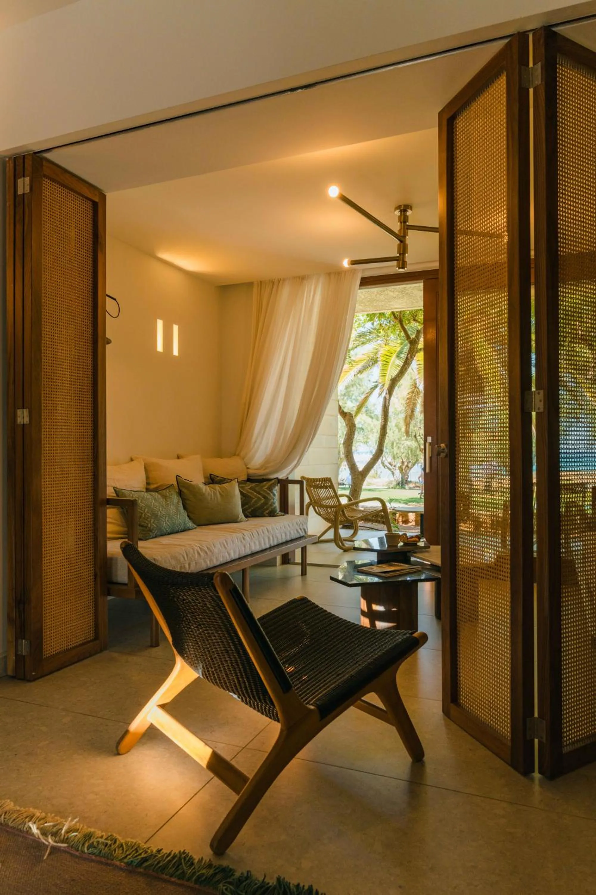 Living room in Phāea Cretan Malia, a Member of Design Hotels