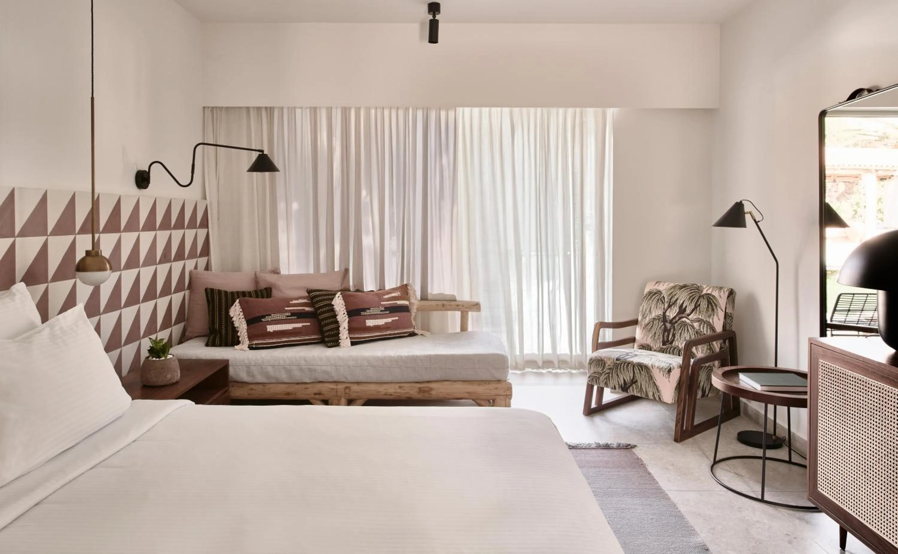 Bed in Phāea Cretan Malia, a Member of Design Hotels