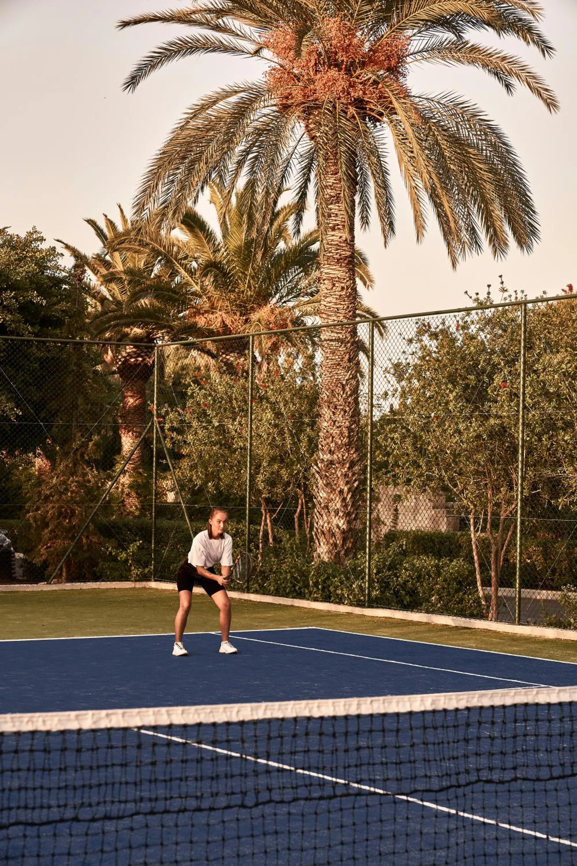 Tennis court in Phāea Cretan Malia, a Member of Design Hotels