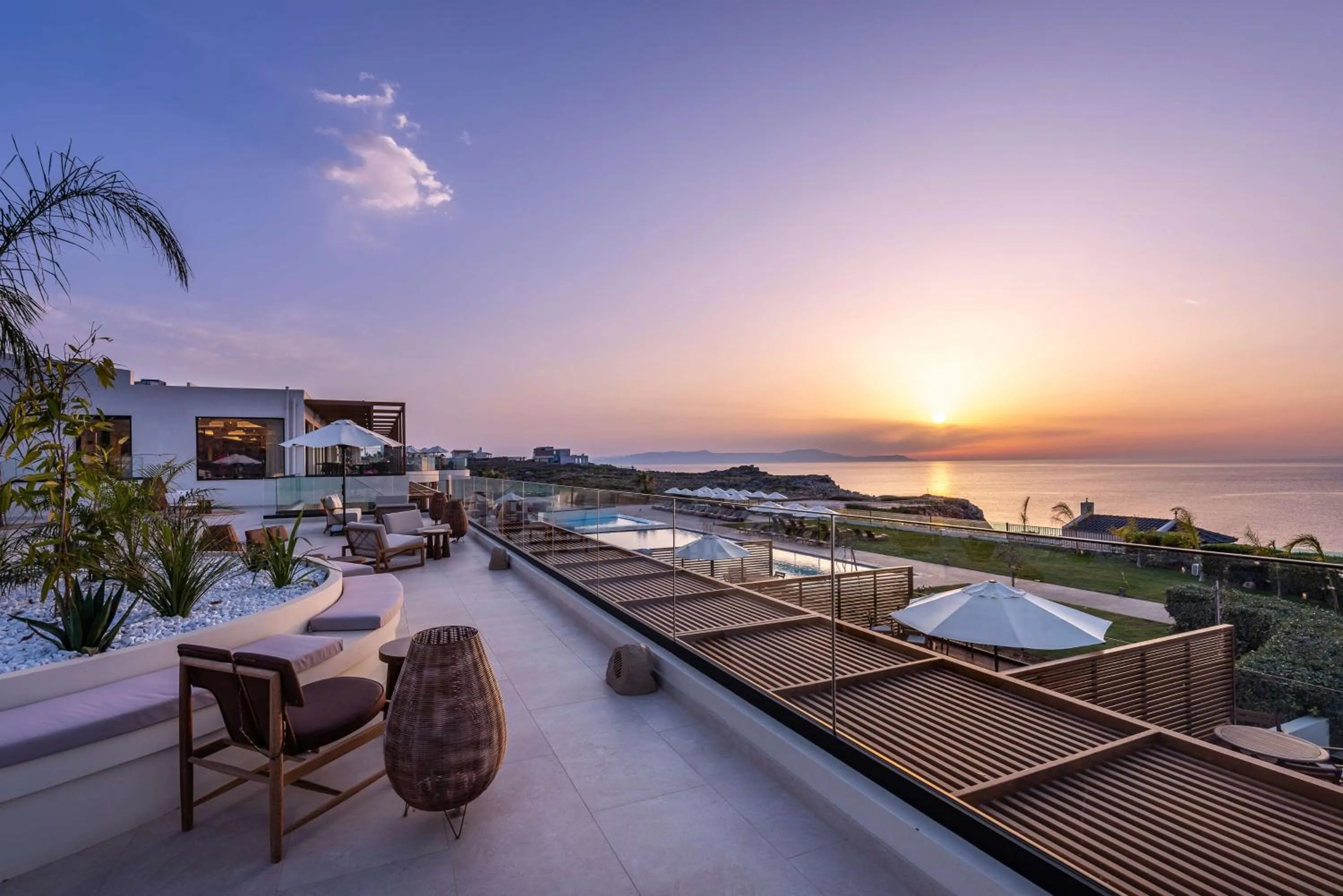 Patio in Isla Brown Chania Resort, Curio Collection by Hilton