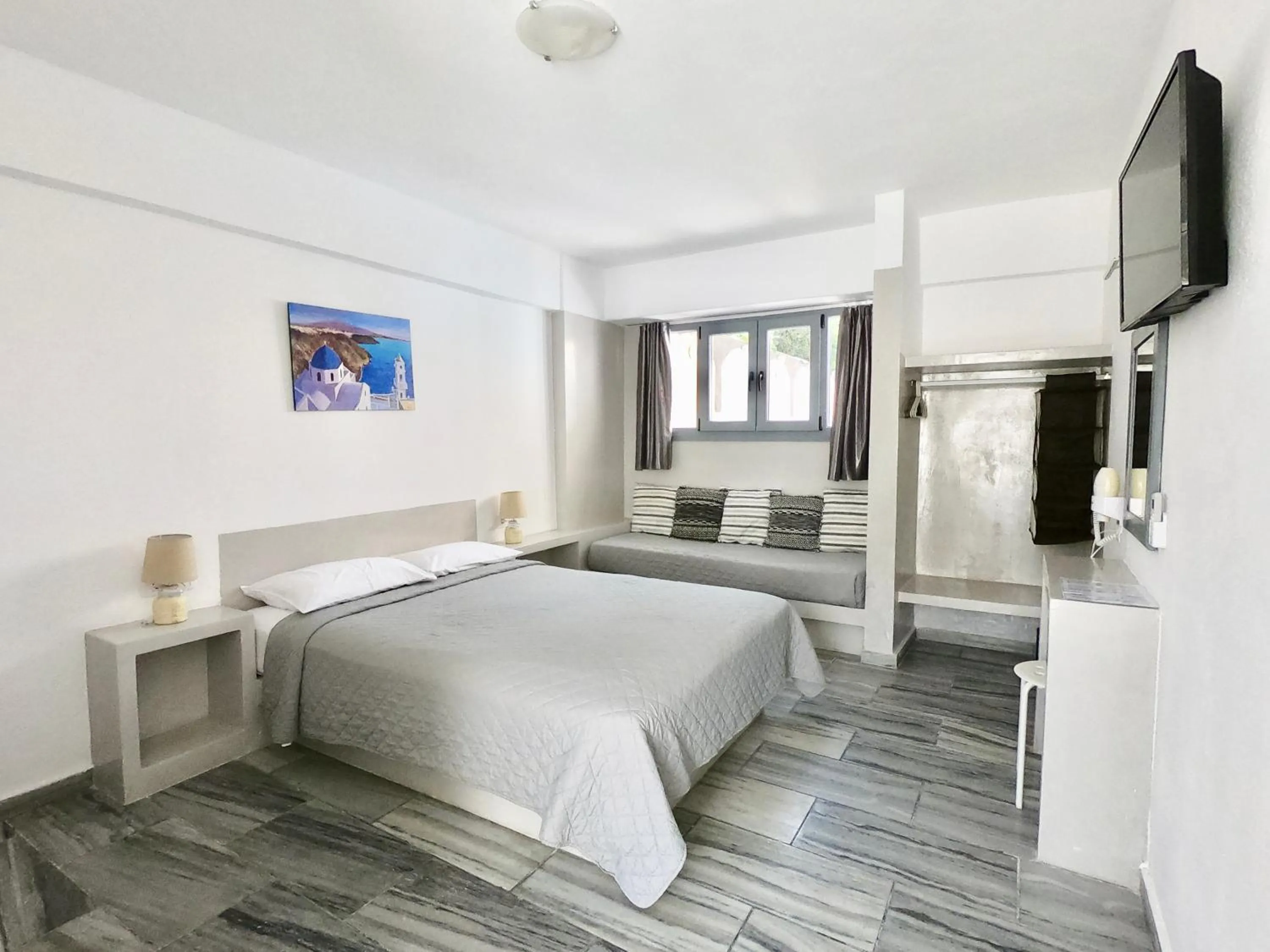 Bedroom, Bed in Anny Studios & Rooms Perissa Beach